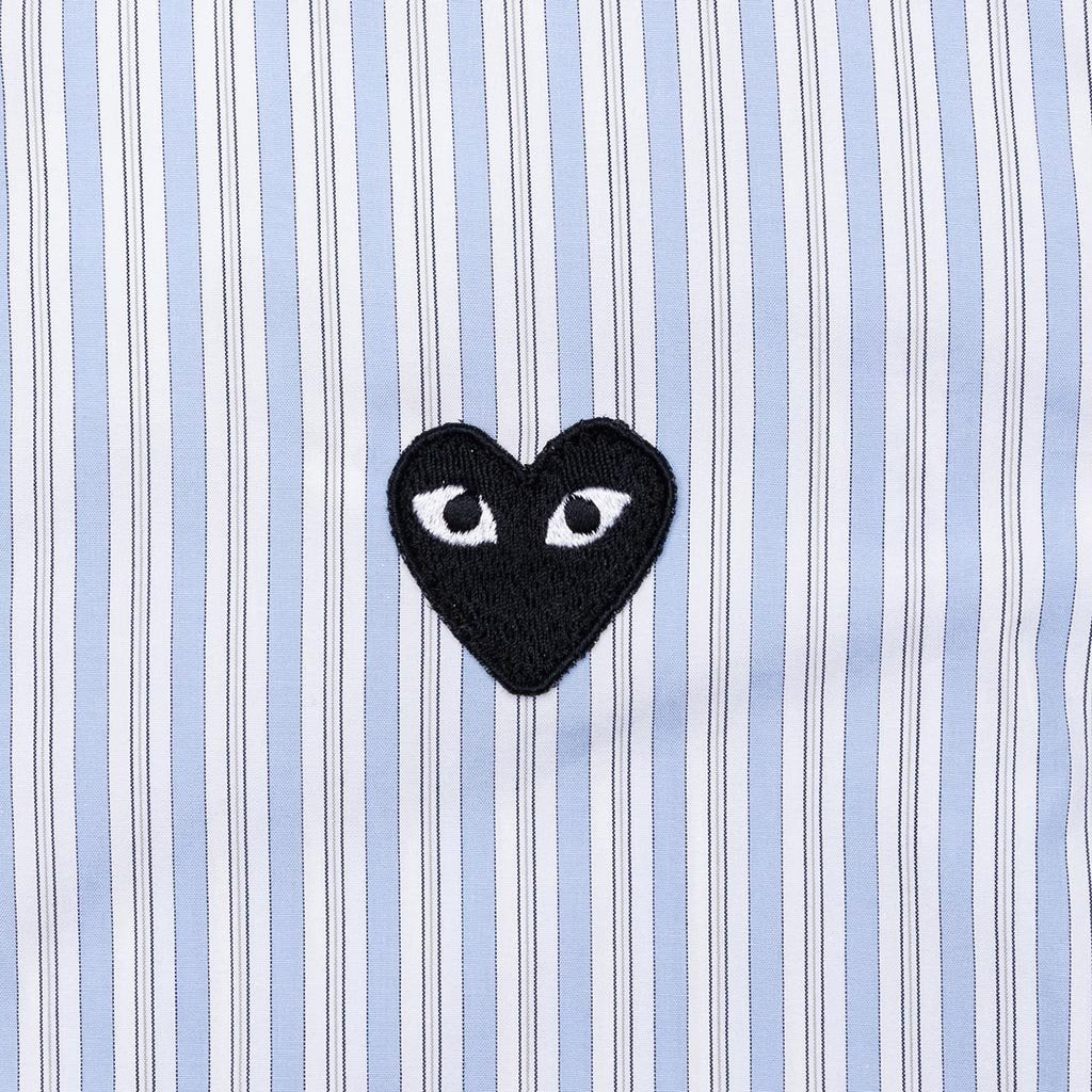 COMME DES GARCONS PLAY BUTTON DOWN - LIGHT BLUE/WHITE - 4