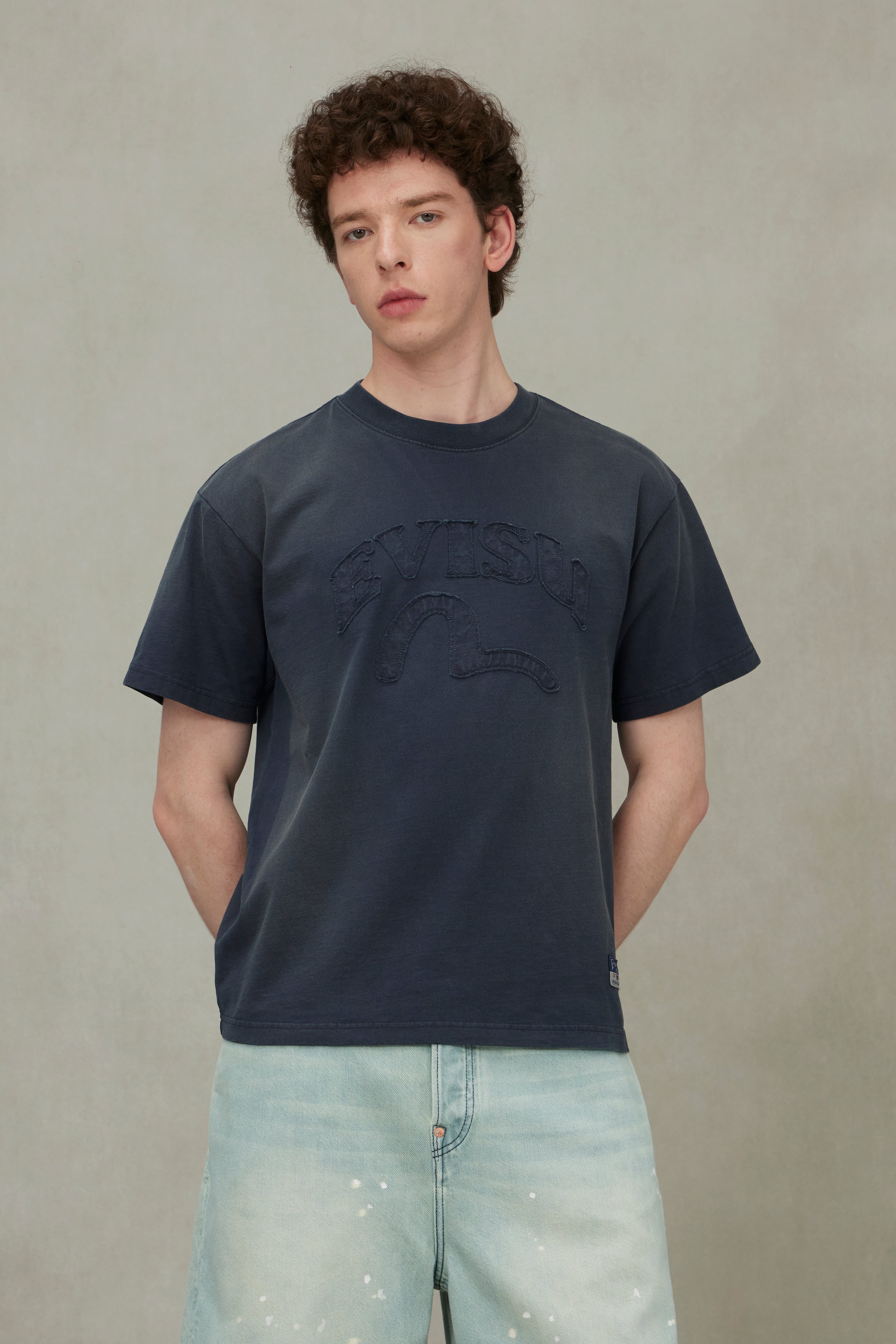 Seagull and Logo Appliqué Embroidery Relax Fit T-Shirt - 5
