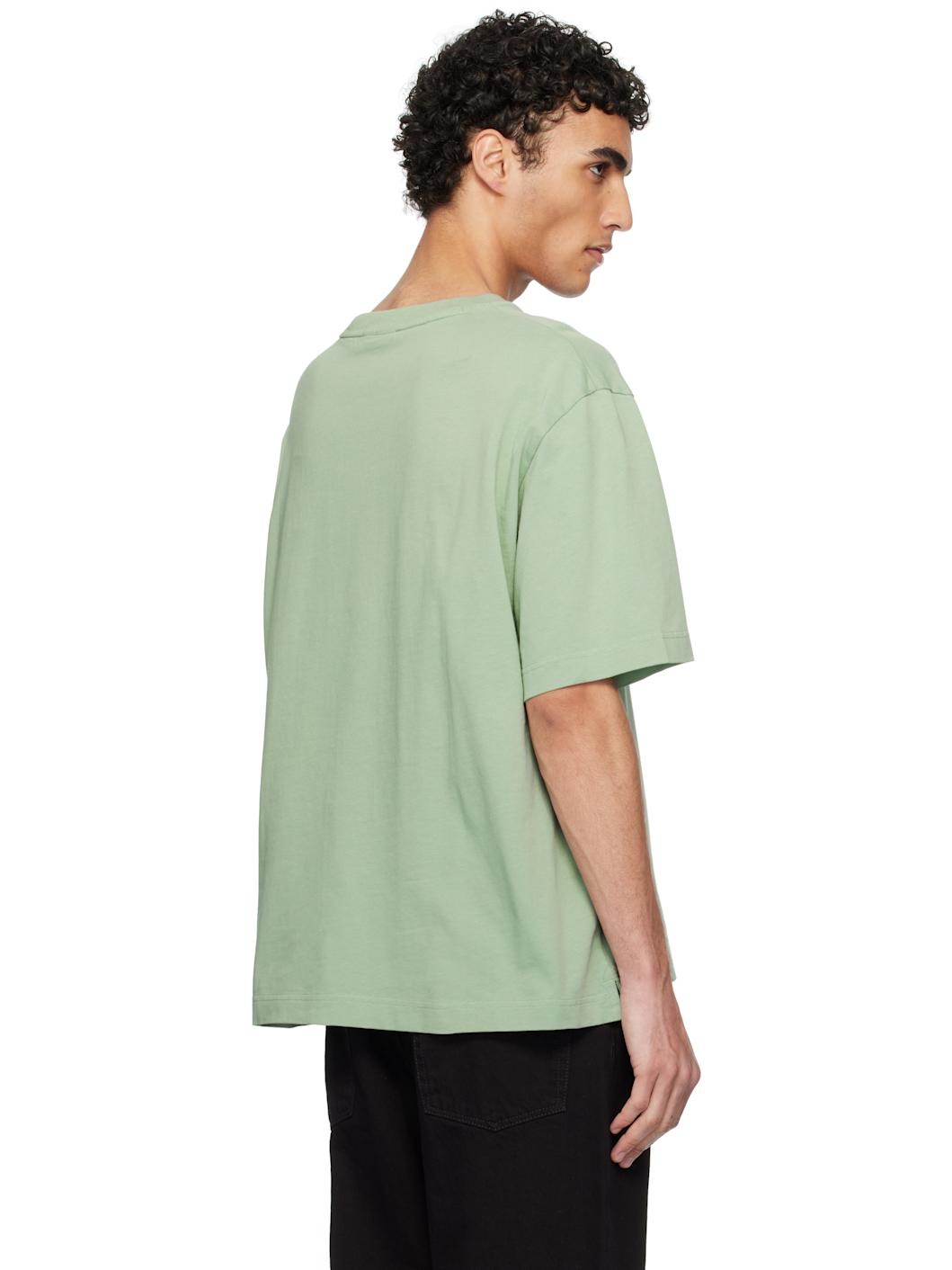 Green '' Handwriting Embroidery Oversize T-shirt - 3