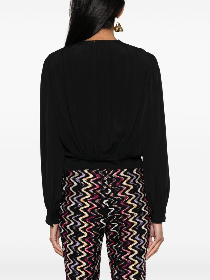 gathered moroccan-crêpe shirt 4
