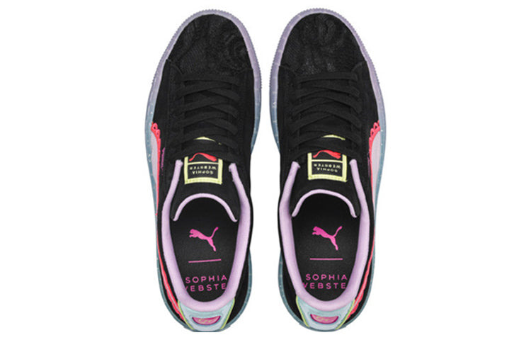 (WMNS) PUMA Sophia Webster x Suede 'Black Fiery Coral' 369516-01 - 3