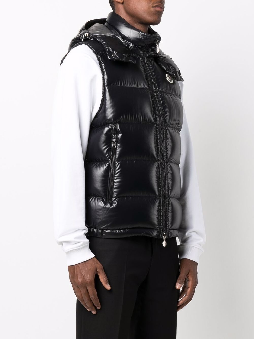 logo-patch zipped gilet - 3