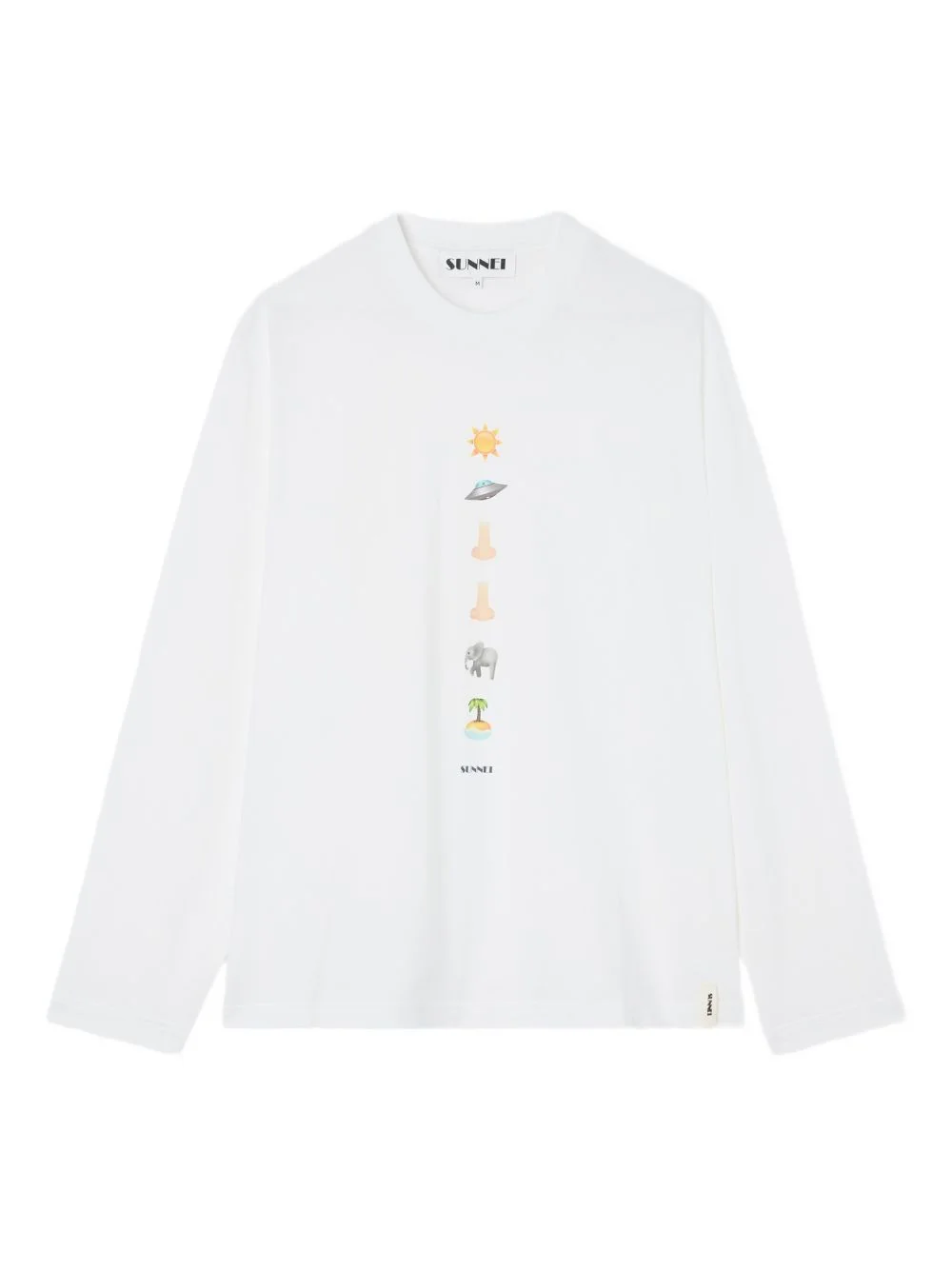 emoji-print long-sleeve T-shirt - 1