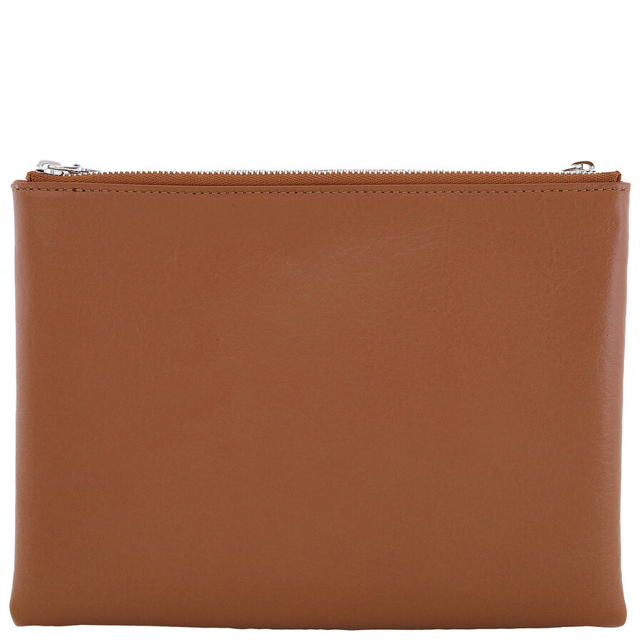 Alexander Mcqueen Ladies Pecan / Silver Logo-Plaque Clutch - 4