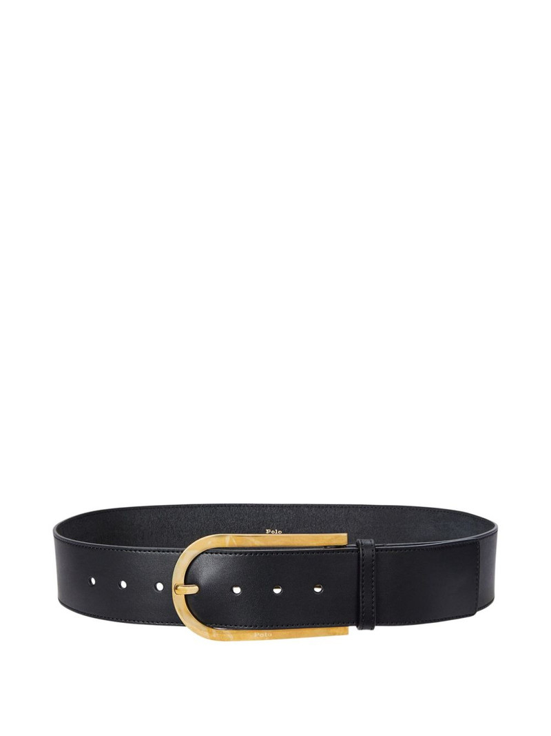 buckled leather belt 1
