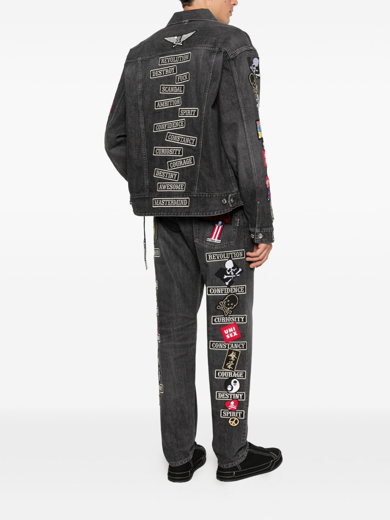 mastermind JAPAN patched jeans outlook