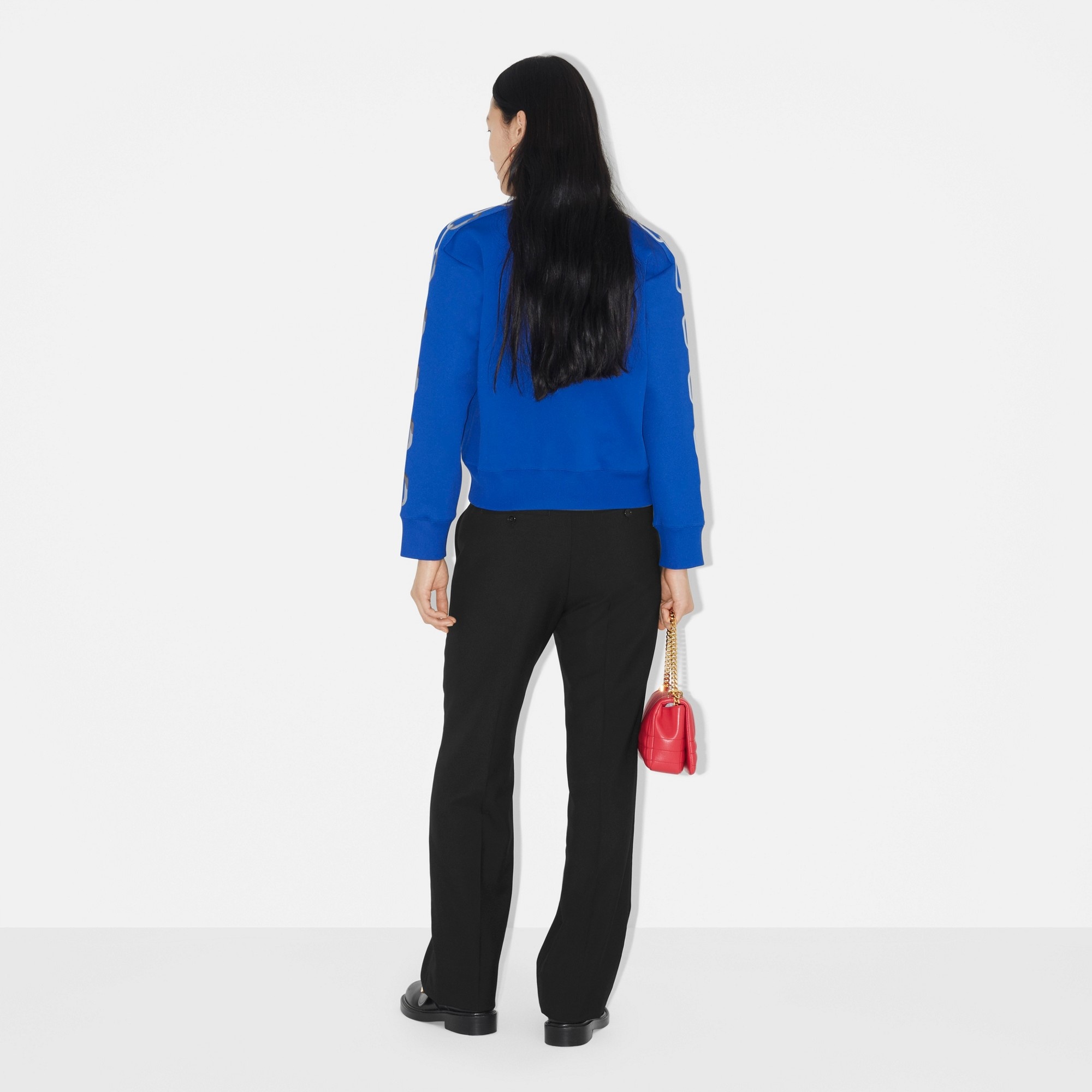 Chain Print Viscose Blend Bomber Jacket - 4