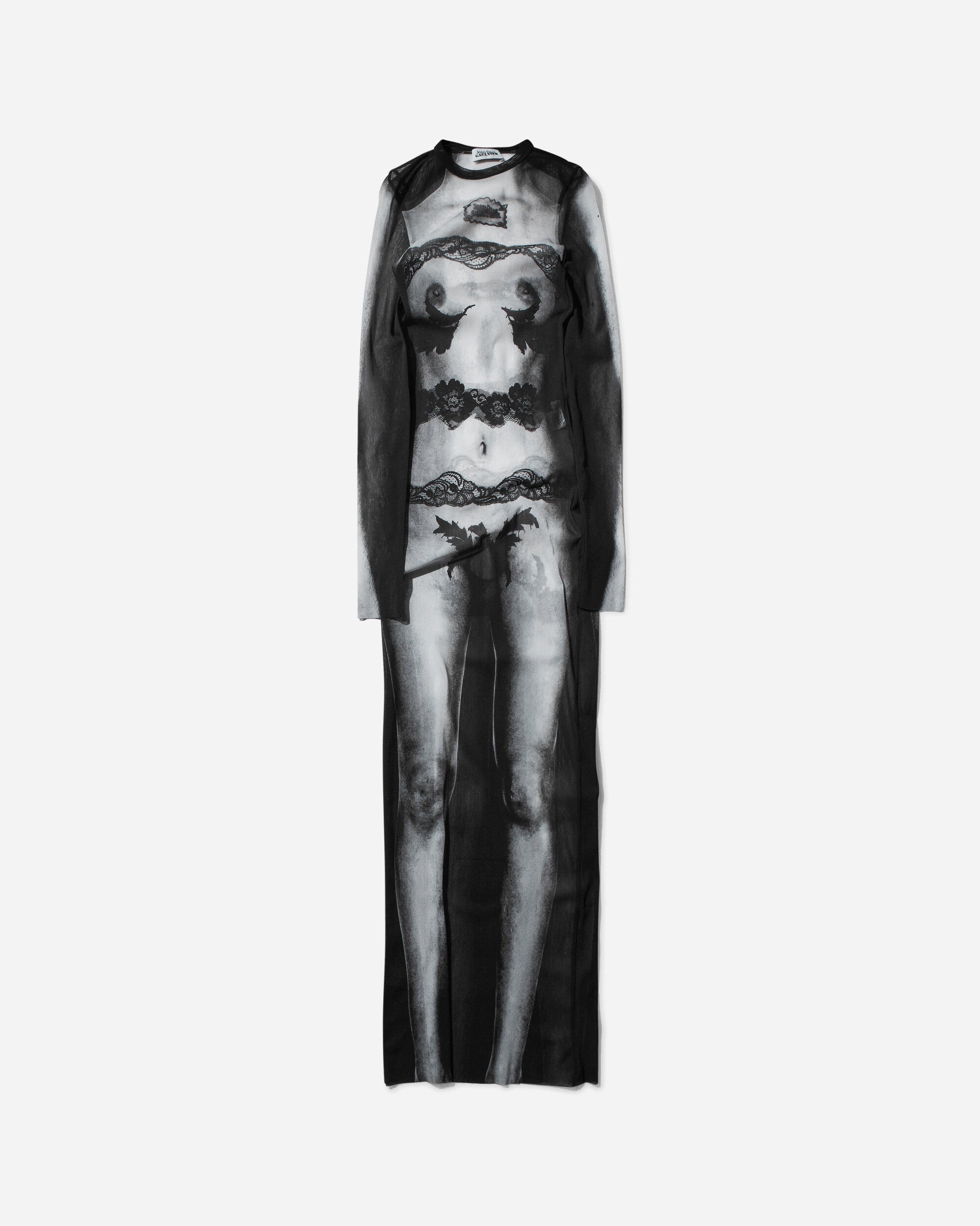 Women's Body Lace Marinière Dress Black / Grey / White - 1