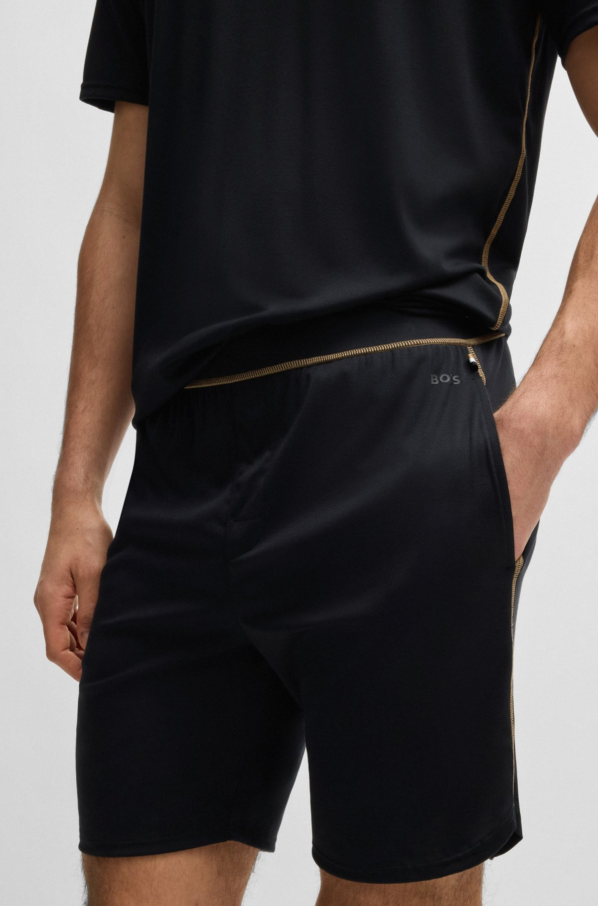 STRETCH-JERSEY PAJAMAS WITH OVERLOCK STITCHING - 4