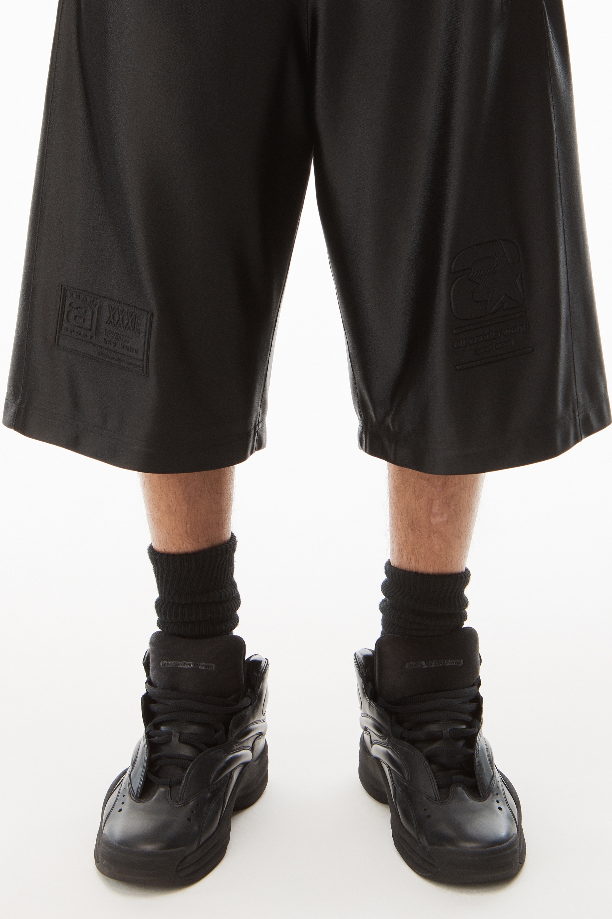 BASKETBALL SHORTS IN SATIN FAILLE JERSEY - 6