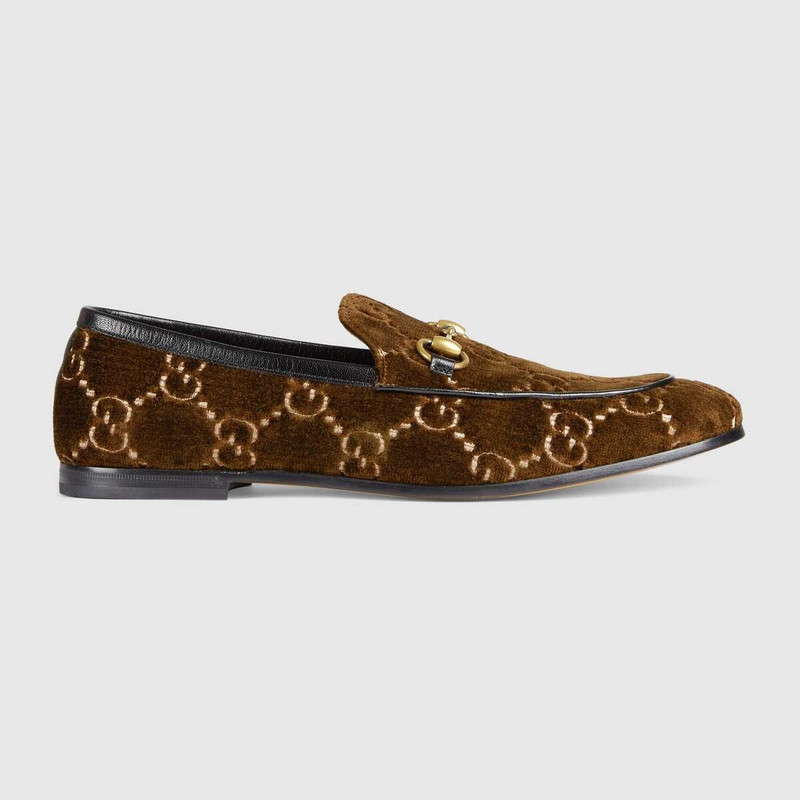 Men's Gucci Jordaan GG velvet loafer 1