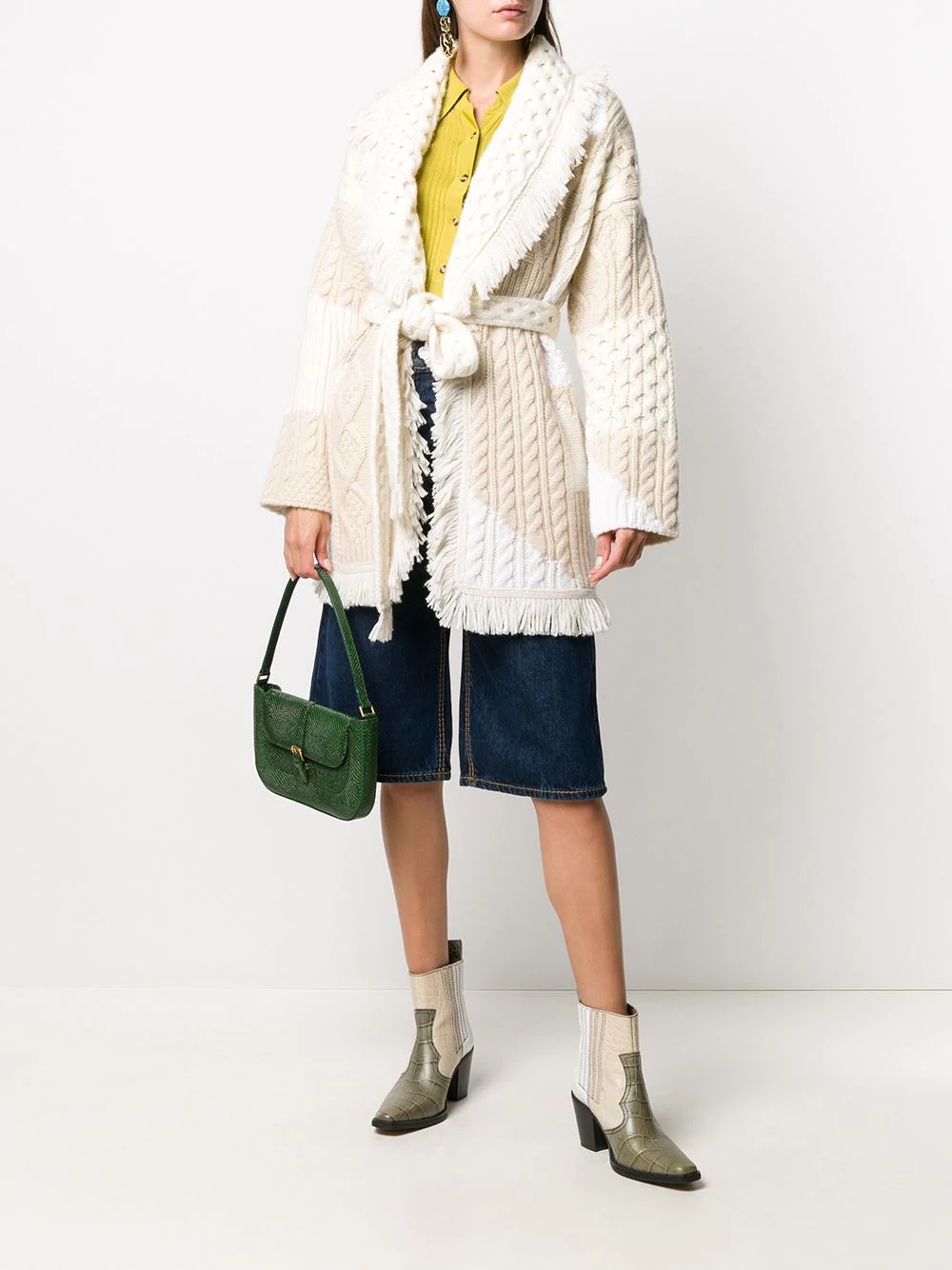 knitted belted cardi-coat - 2