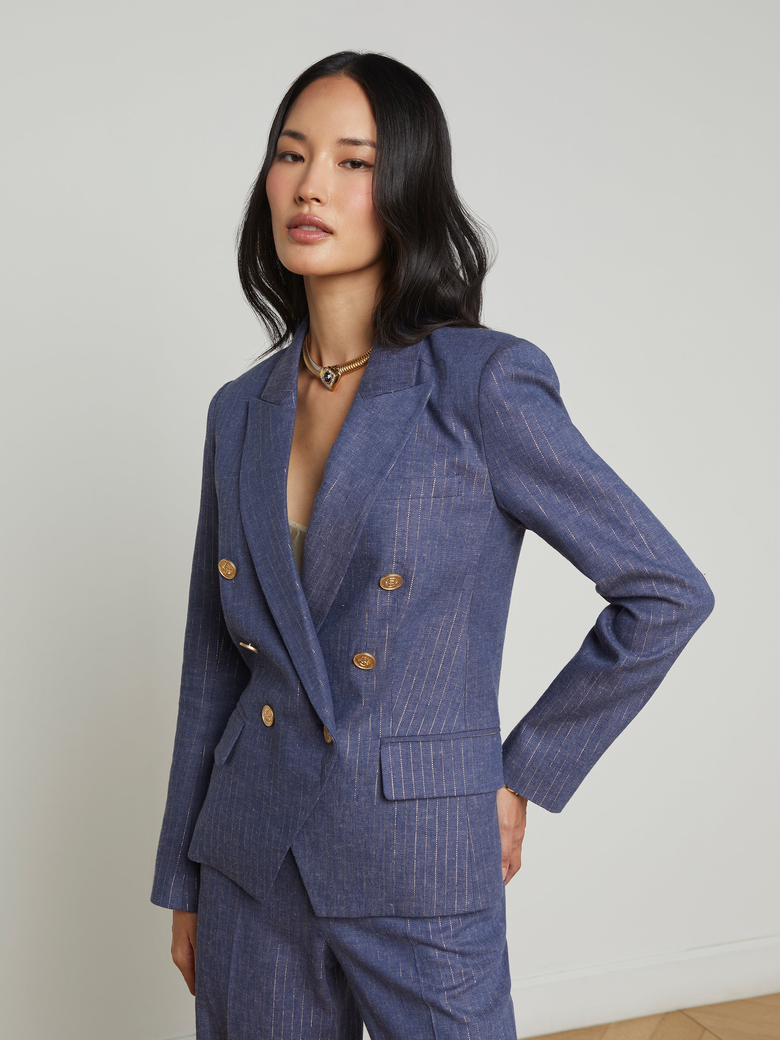 Kenzie Pinstriped Blazer - 5