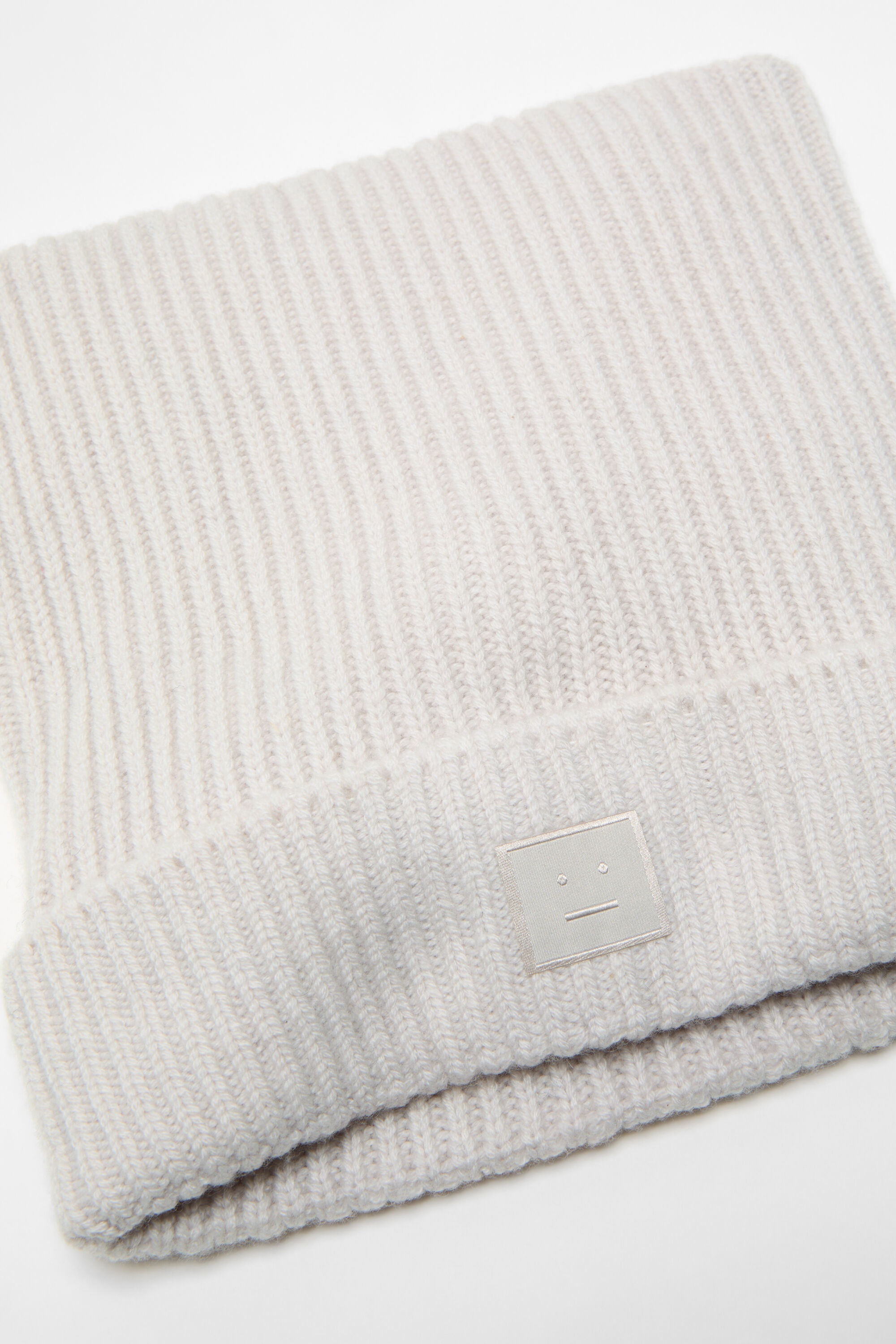 Face logo square beanie - Yak - Oatmeal melange - 3
