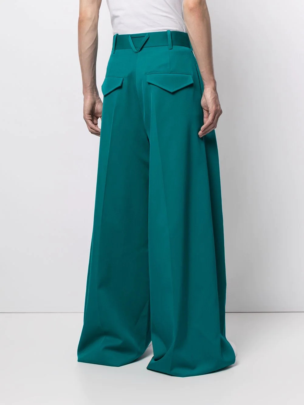 high-waisted wide-leg trousers - 4