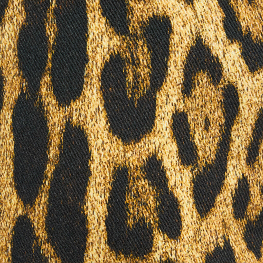 Denim Jeans With Jaguar Skin Print - 5