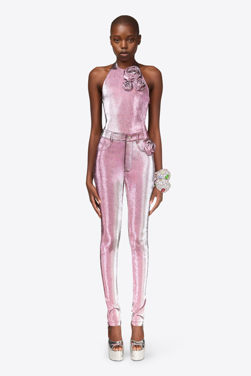 STRETCH LAME ROSETTE LEGGING 4