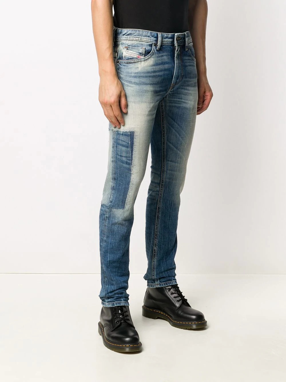 Thommer patchwork slim-fit jeans - 3