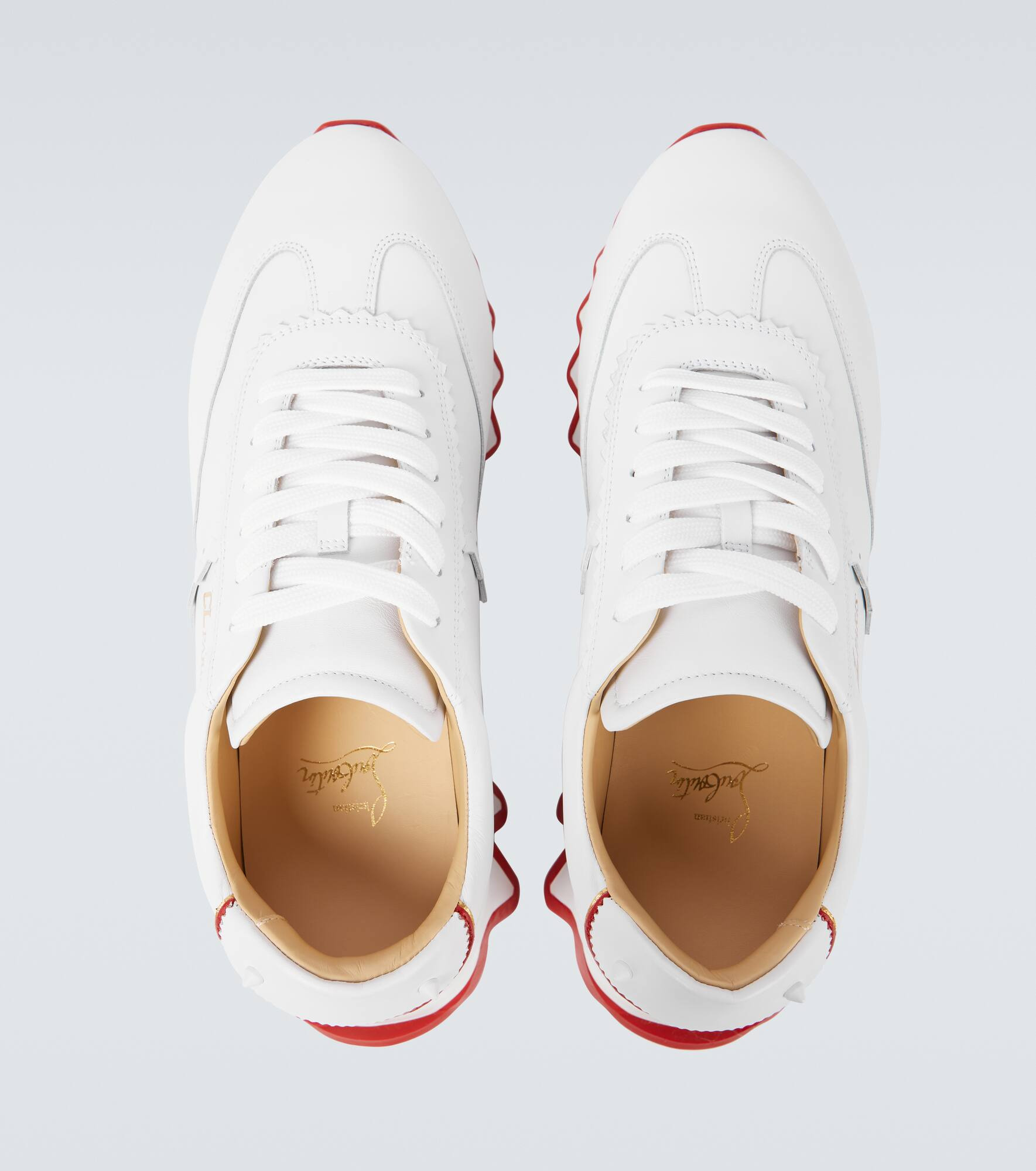 Loubishark leather sneakers - 4