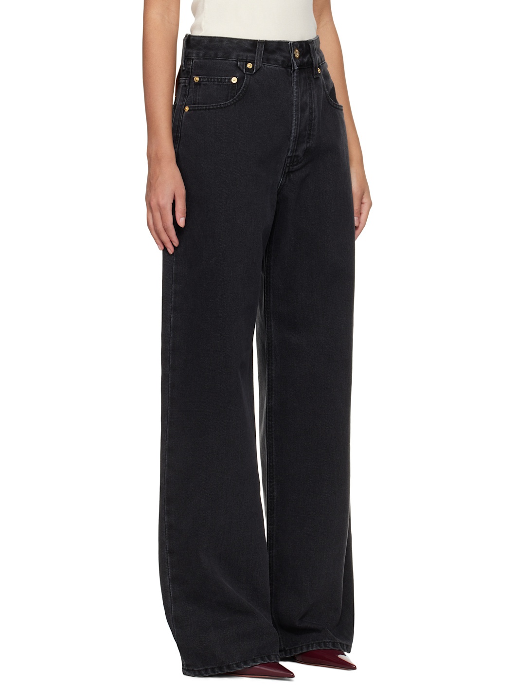 Black 'The wide de-Nîmes' Jeans - 2