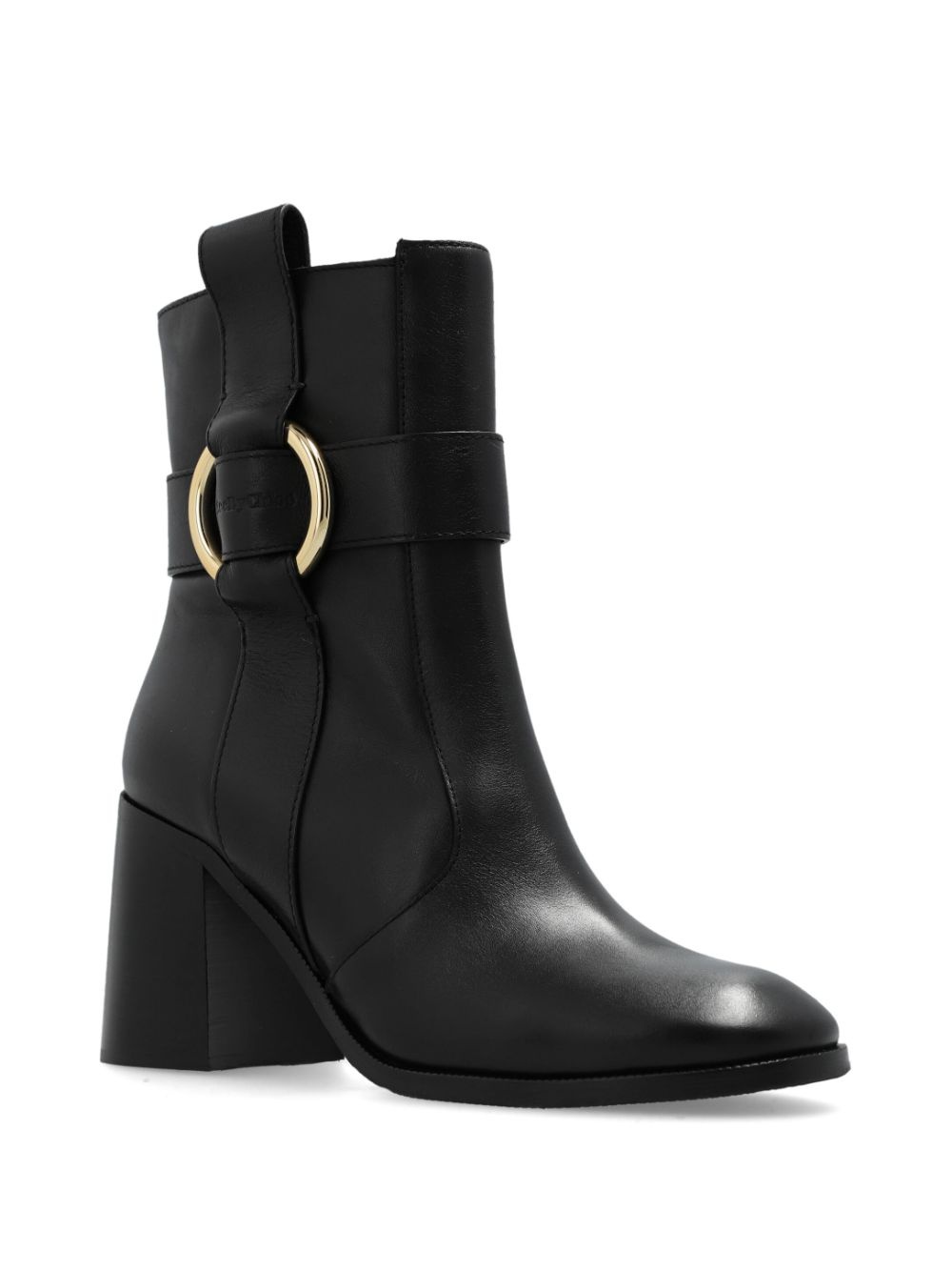 leather high heel boots - 2