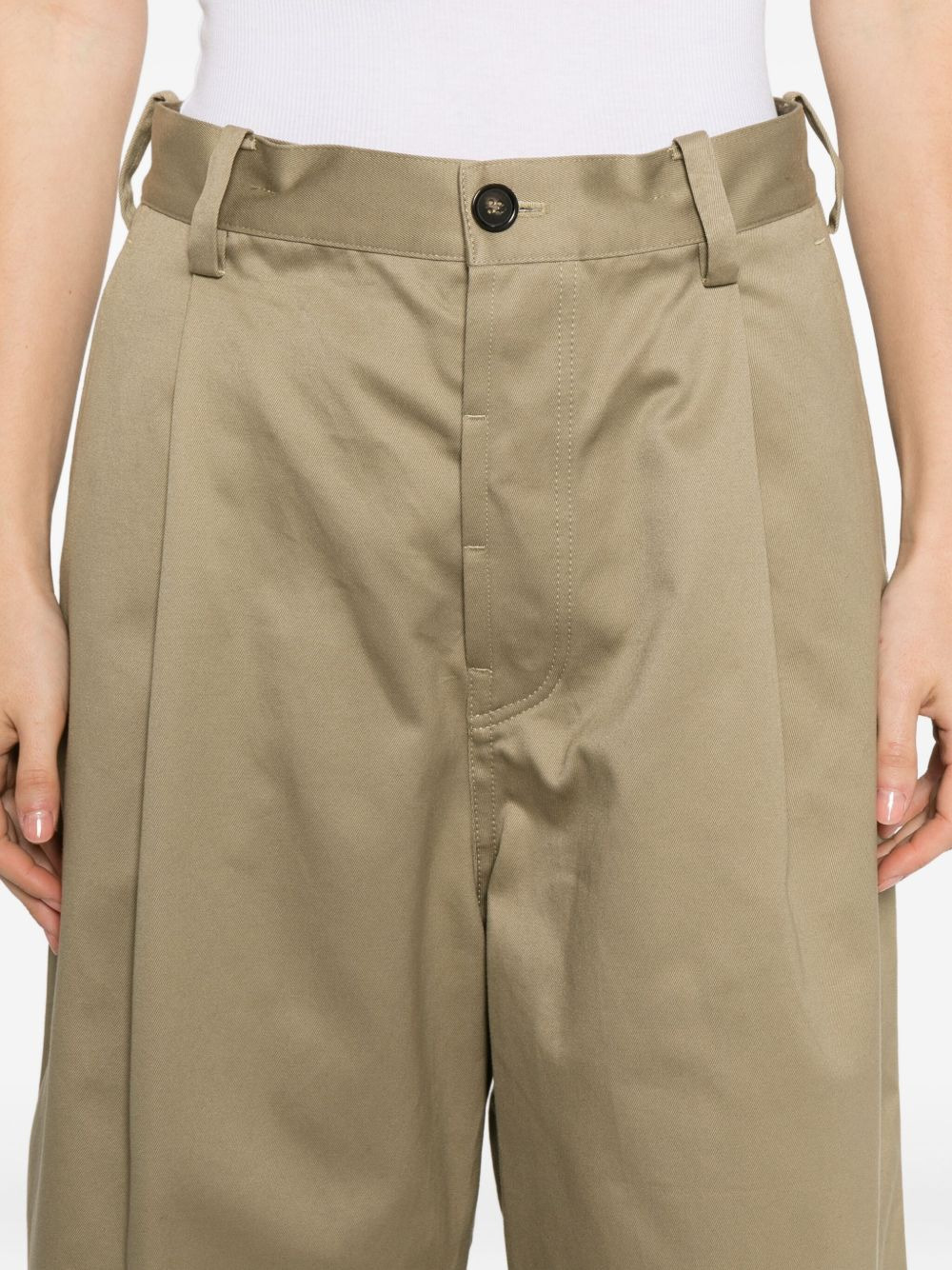 pleated-front trousers - 5