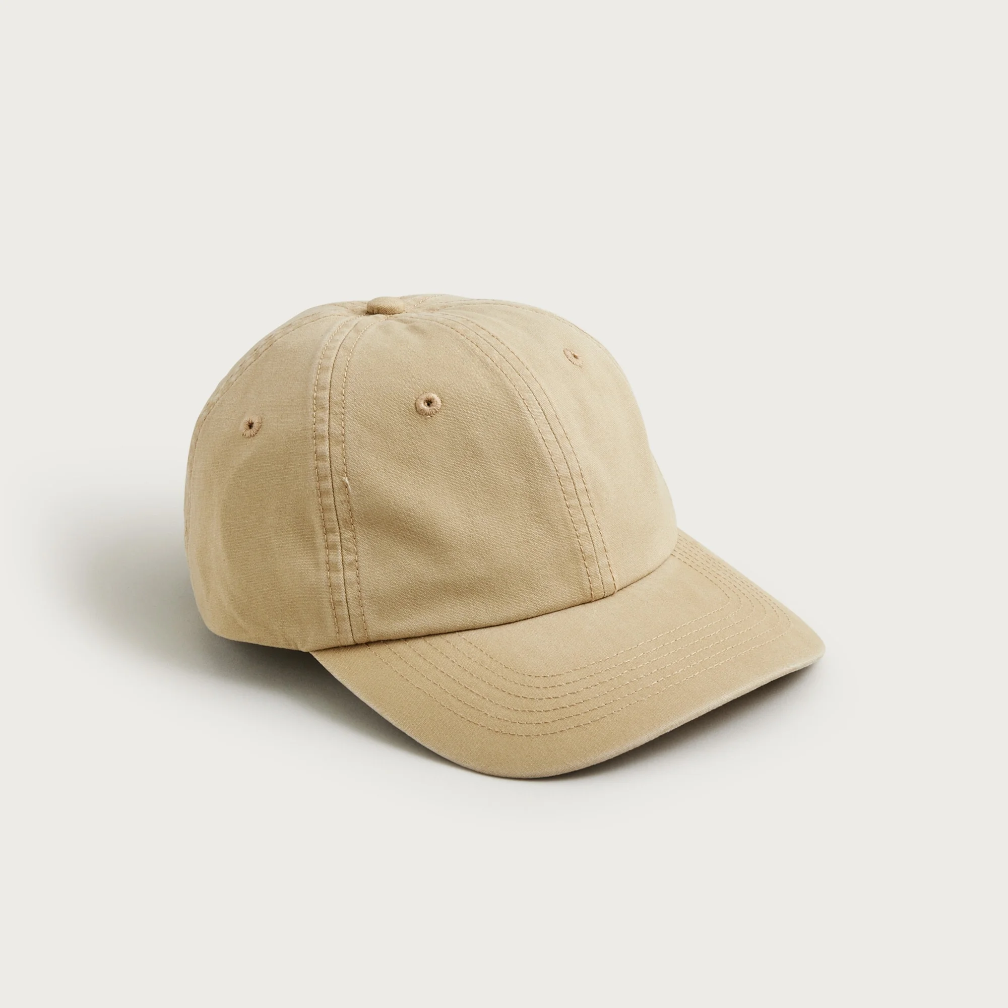 Washed canvas baseball cap - 1