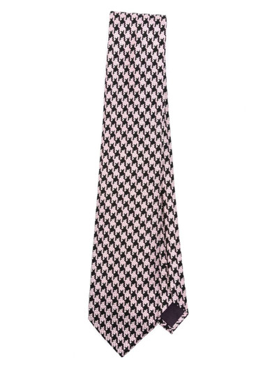 TOM FORD houndstooth-pattern silk tie outlook