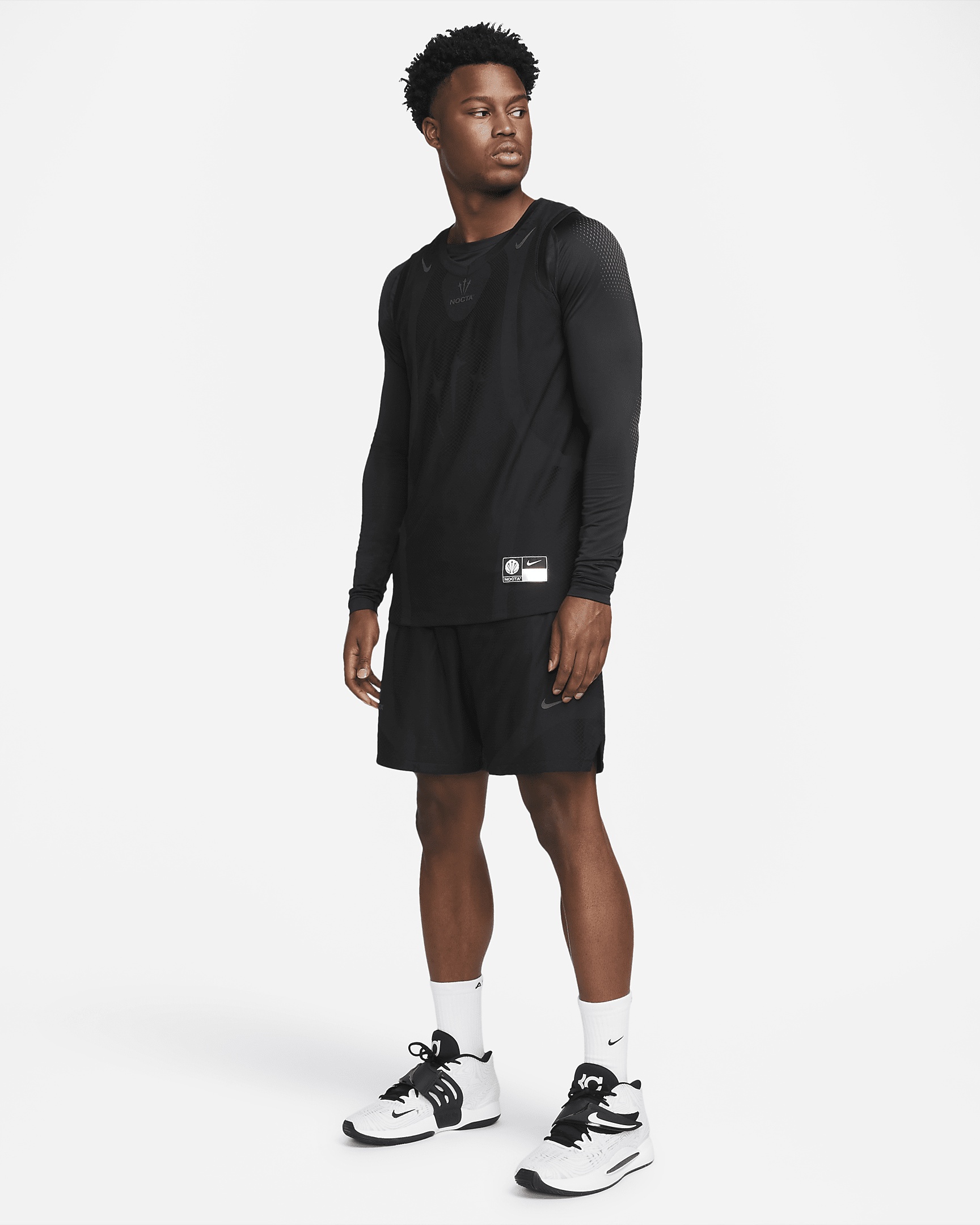 Nike NOCTA メンズ ロングスリーブ インナー バスケットボールトップ Nike NOCTA Men's Long-Sleeve Base Layer Basketball Top