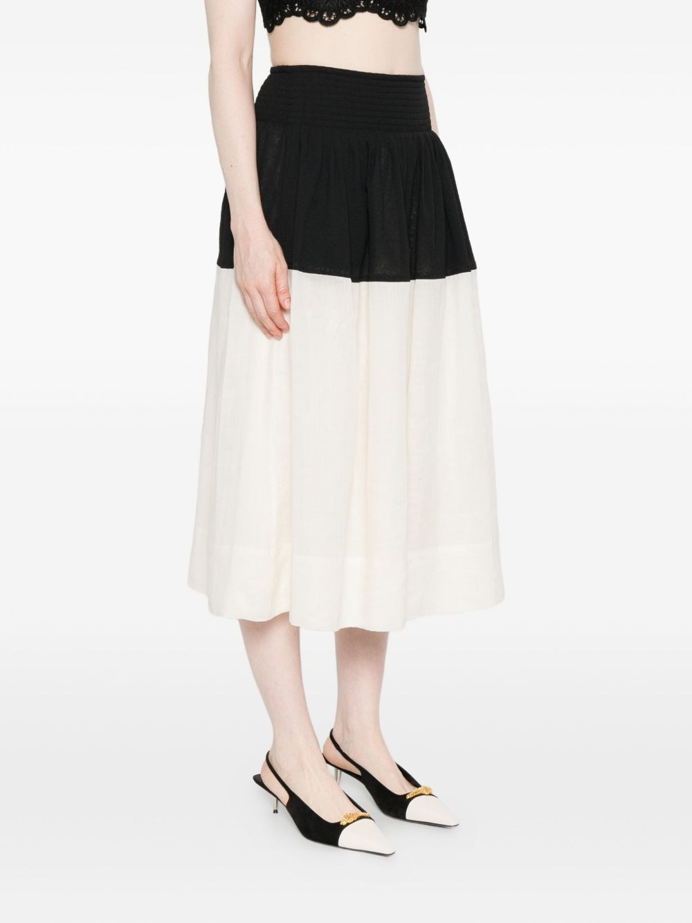 two-tone midi skirt - 3