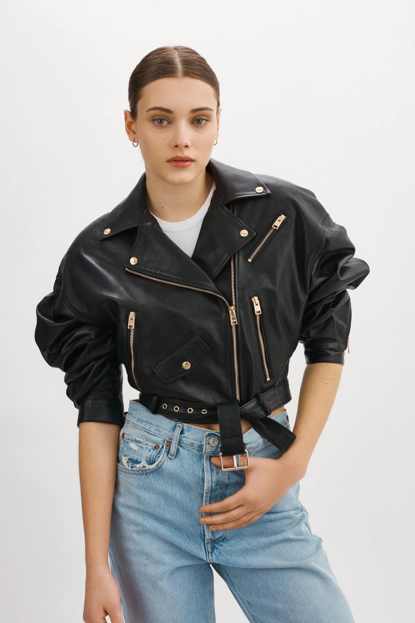 DYLAN GOLD | 80's Leather Biker Jacket - 1