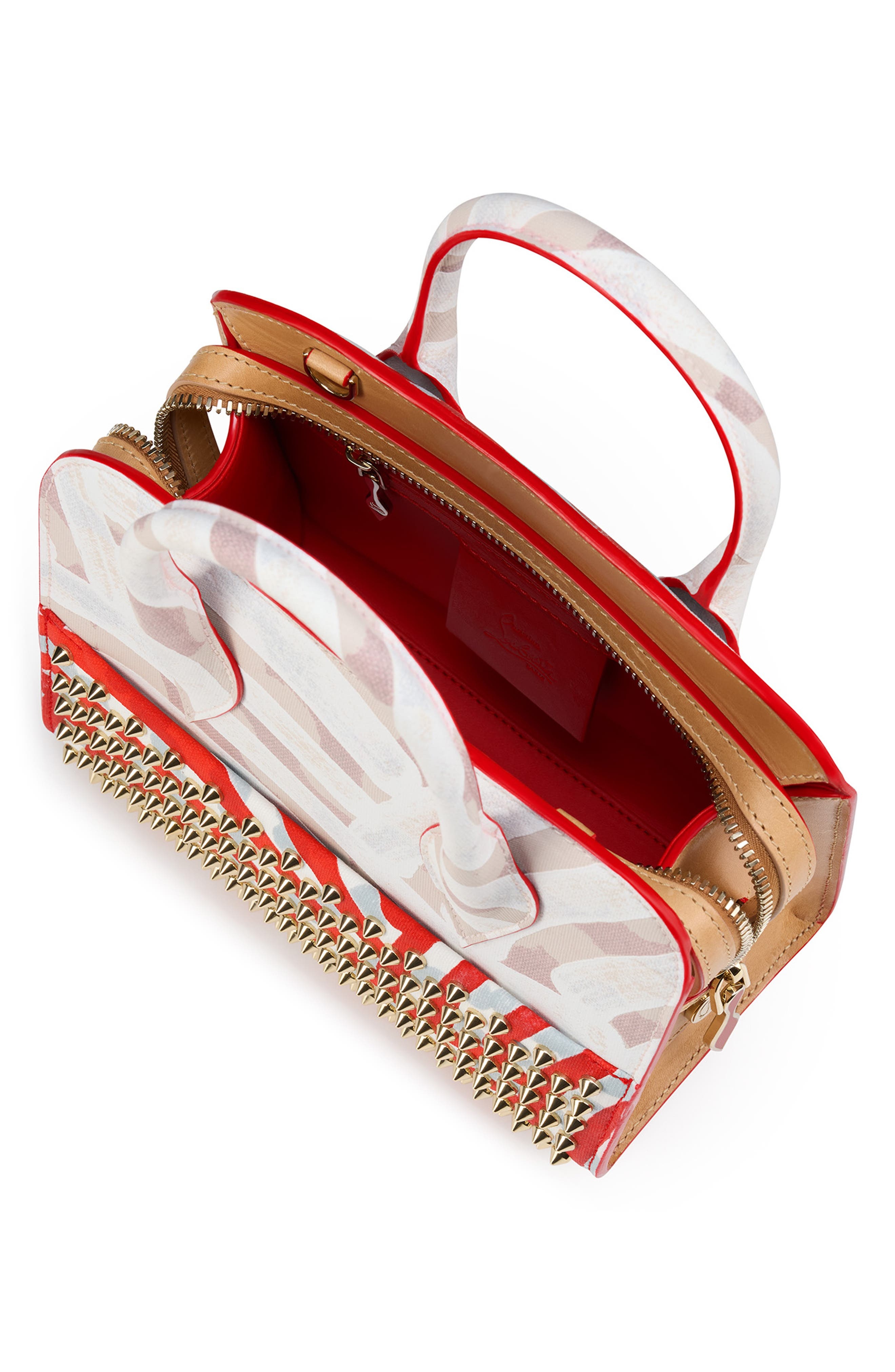 Christian Louboutin Mini Eloise Gaagal Spikes Top Handle Bag in Multi Leche at Nordstrom - 4