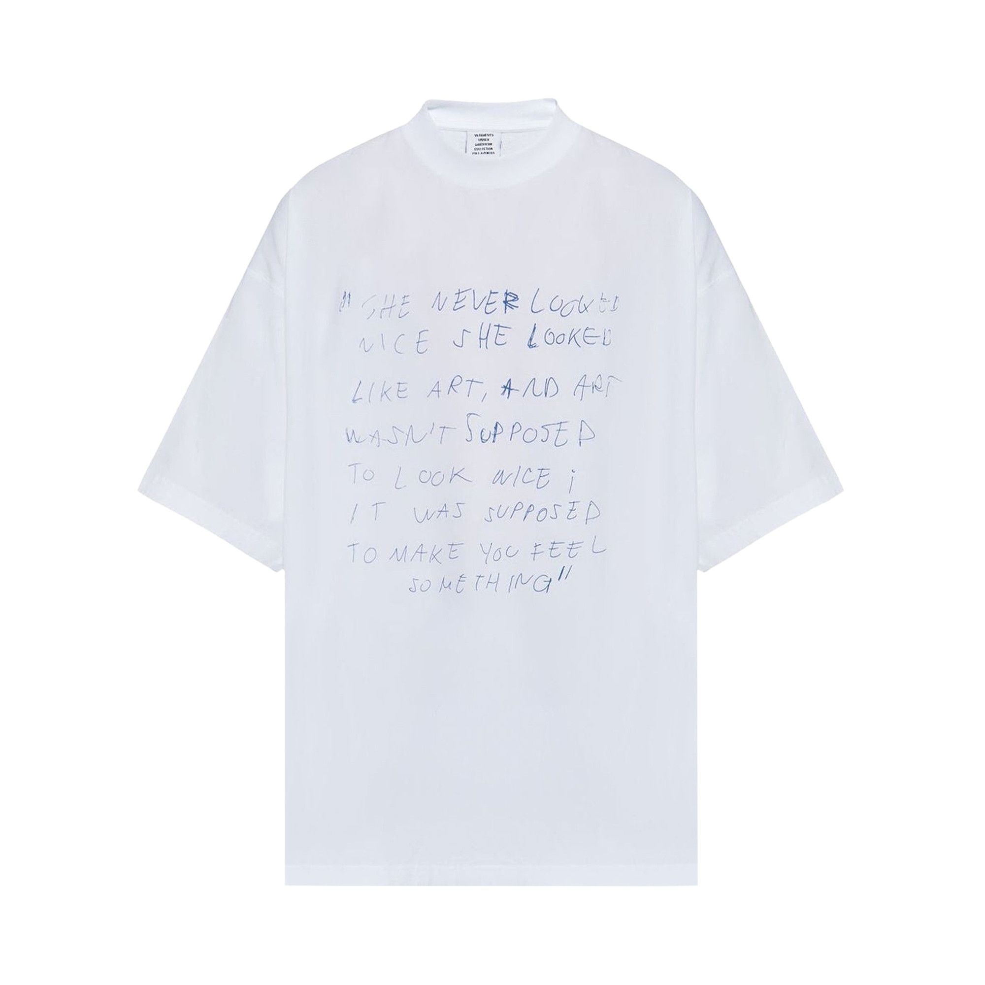 Vetements She Never Looked Nice Oversized T-Shirt 'White' - 1
