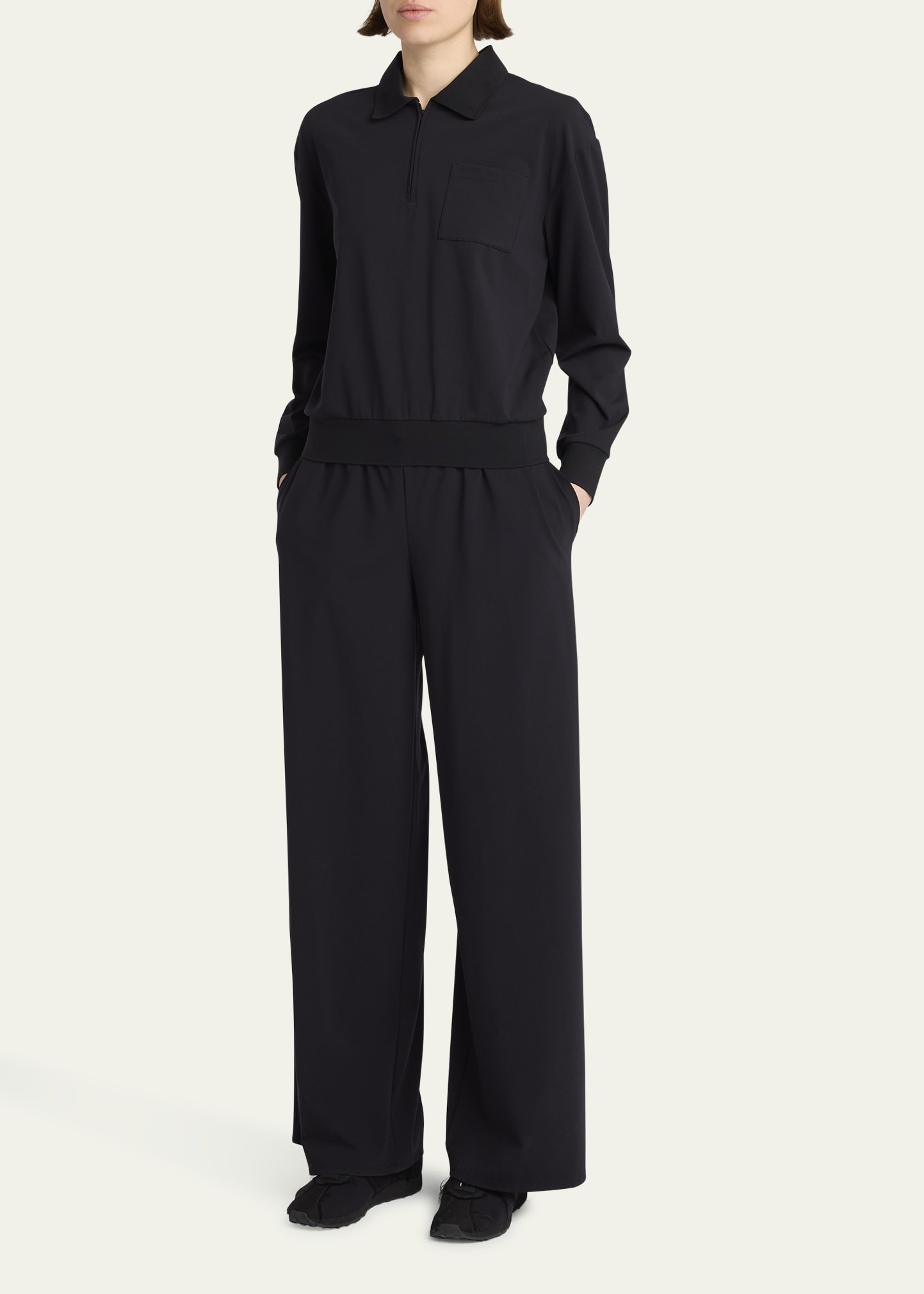 Estee French Terry Polo Top - 2
