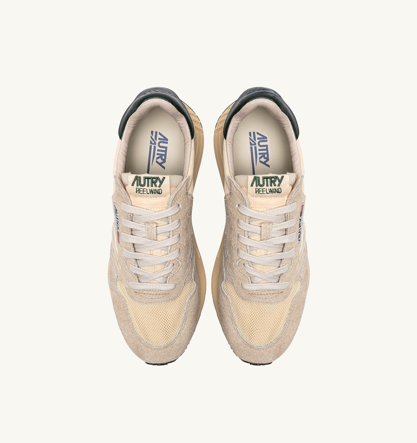 REELWIND LOW SNEAKERS IN NYLON SUEDE AND LEATHER COLOR ECRU AND MOUNTAIN - 5