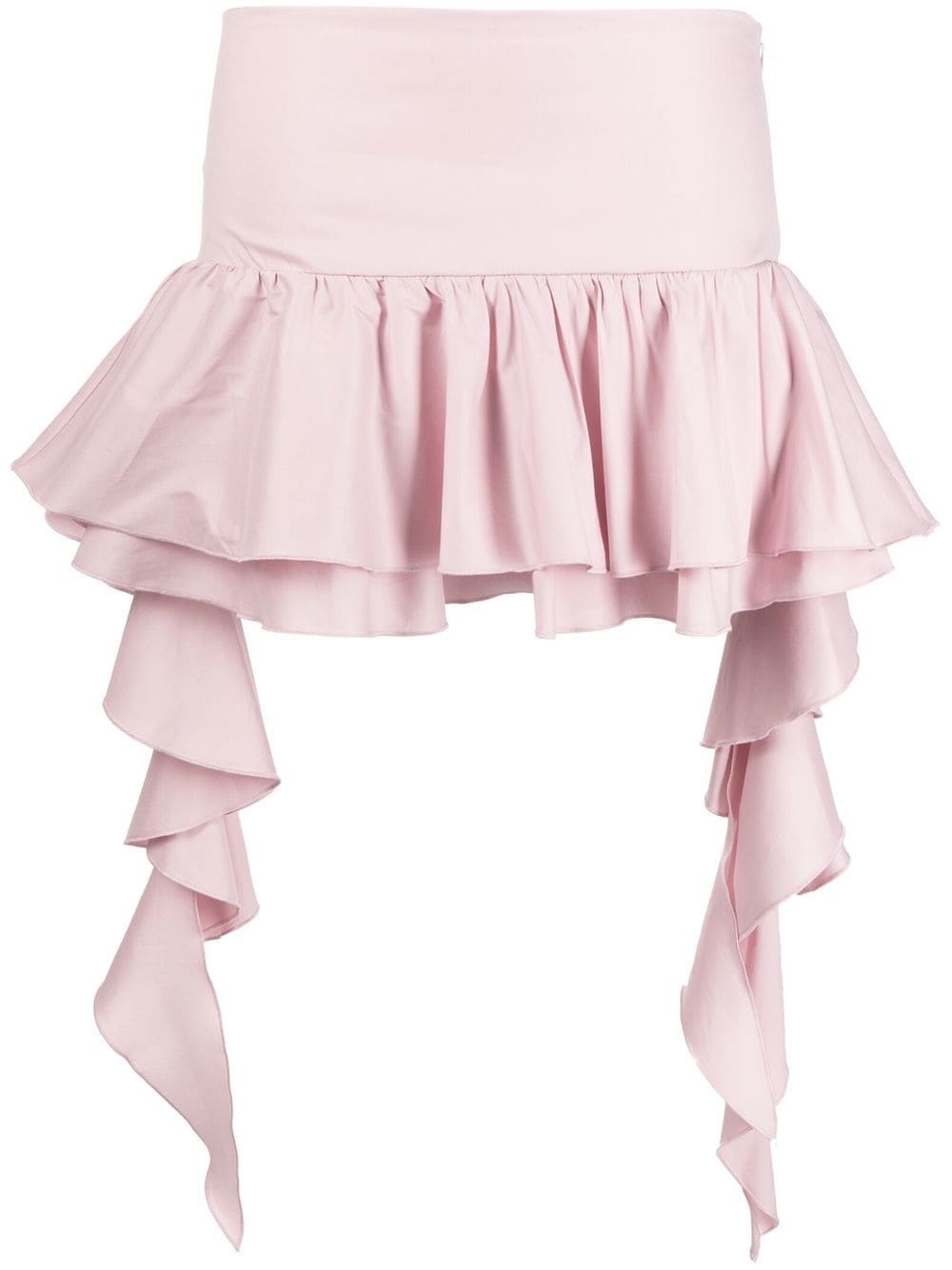 draped peplum mini skirt - 1