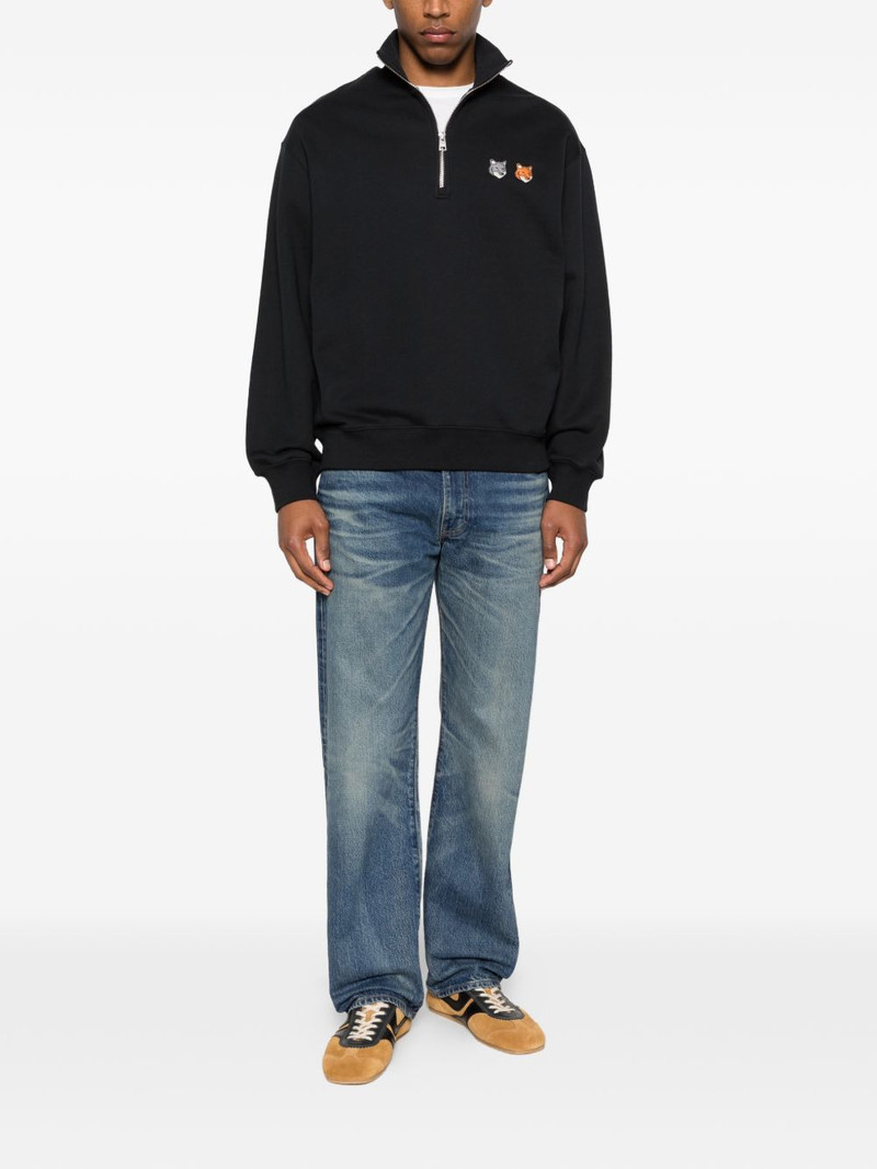 Maison Kitsuné Fox-head half-zip sweatshirt outlook