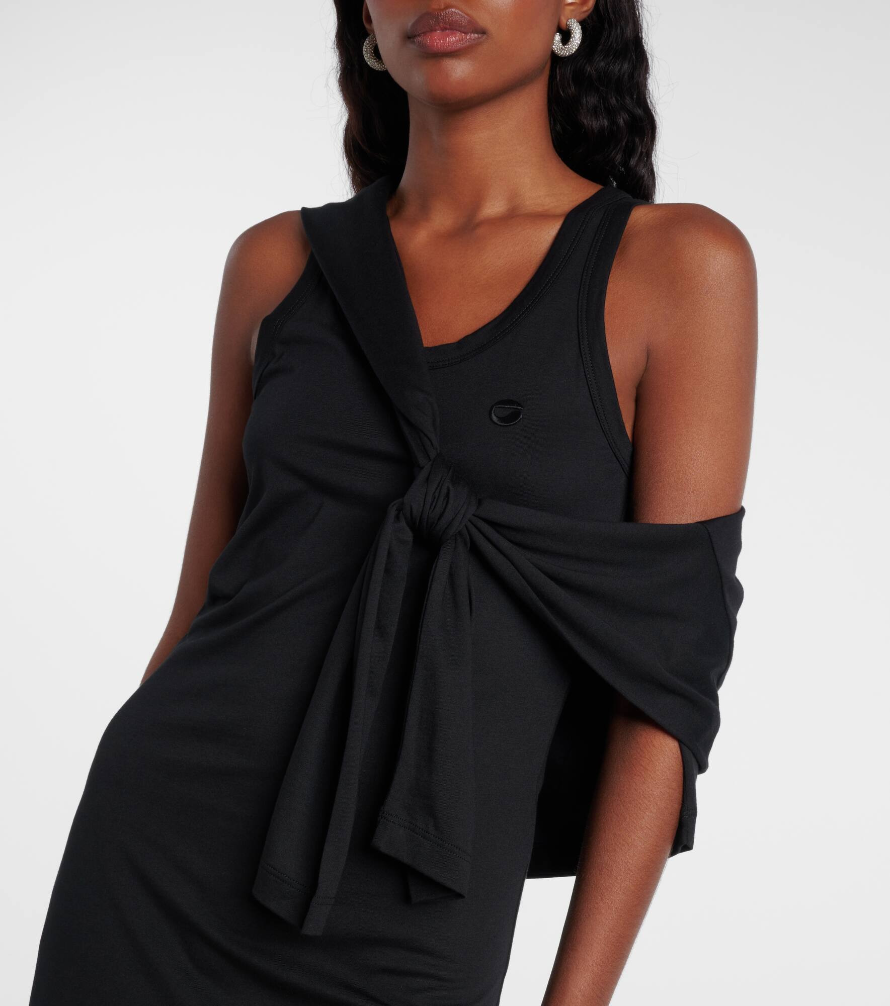 Layered cotton-blend jersey maxi dress - 4