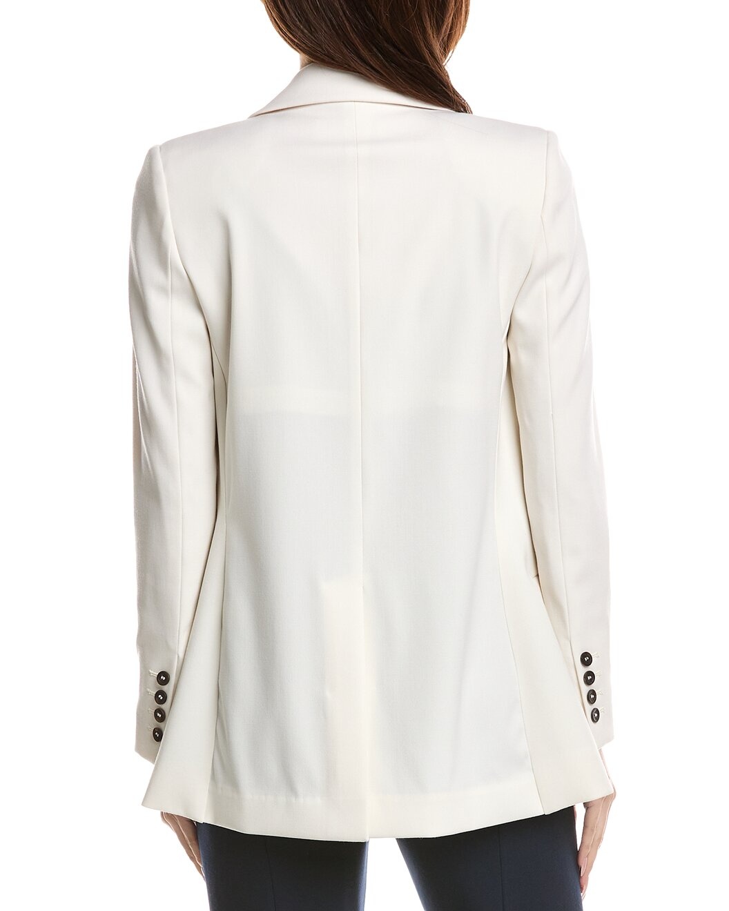 Oscar de la Renta 2-Pocket Double-Breasted Silk-Lined Wool-Blend Blazer - 2