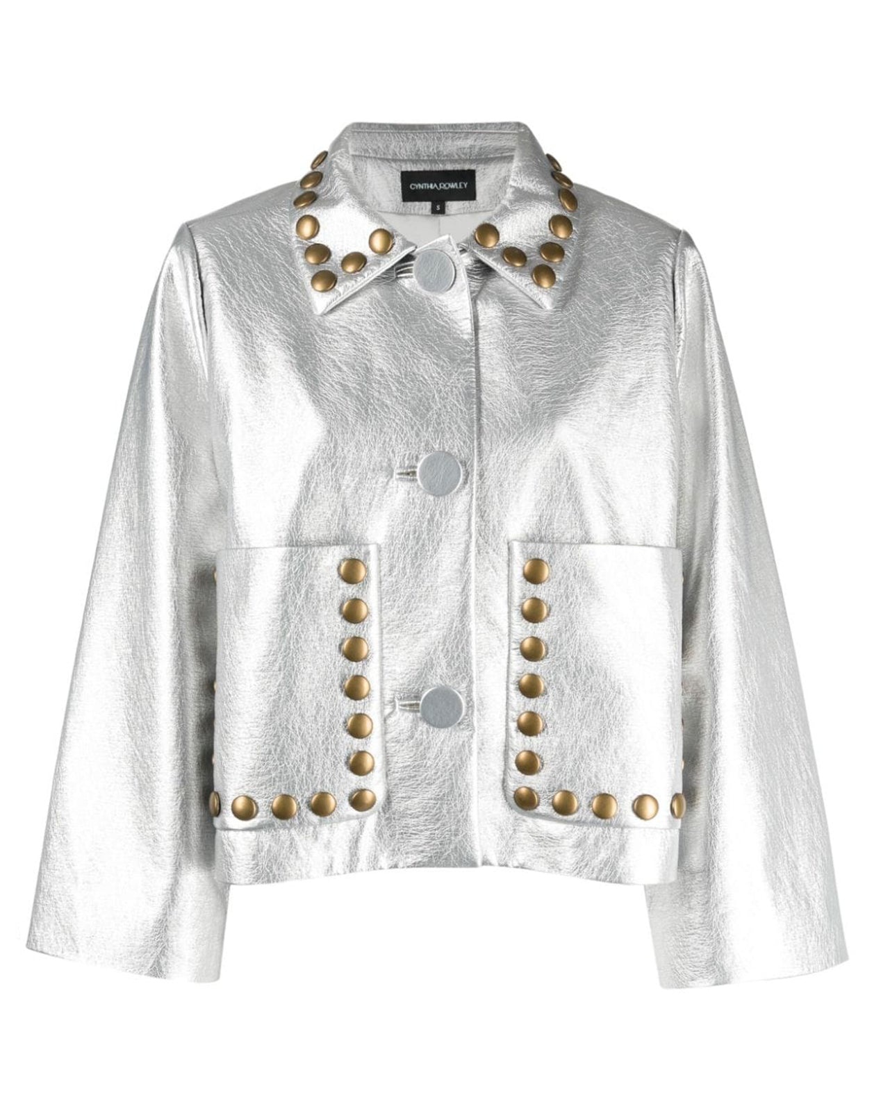 Studded Vegan Leather Jacket - 1