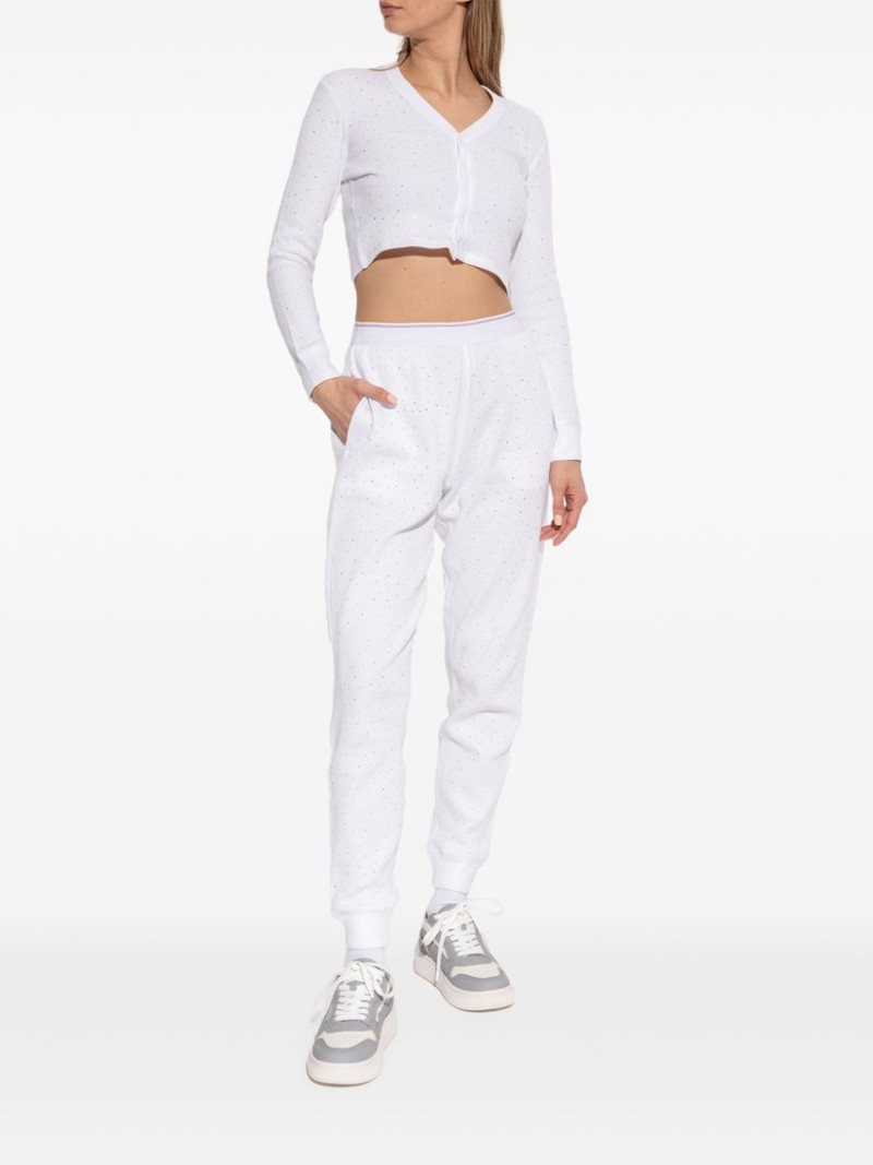 Alexander Wang crystal-embellished track pants outlook