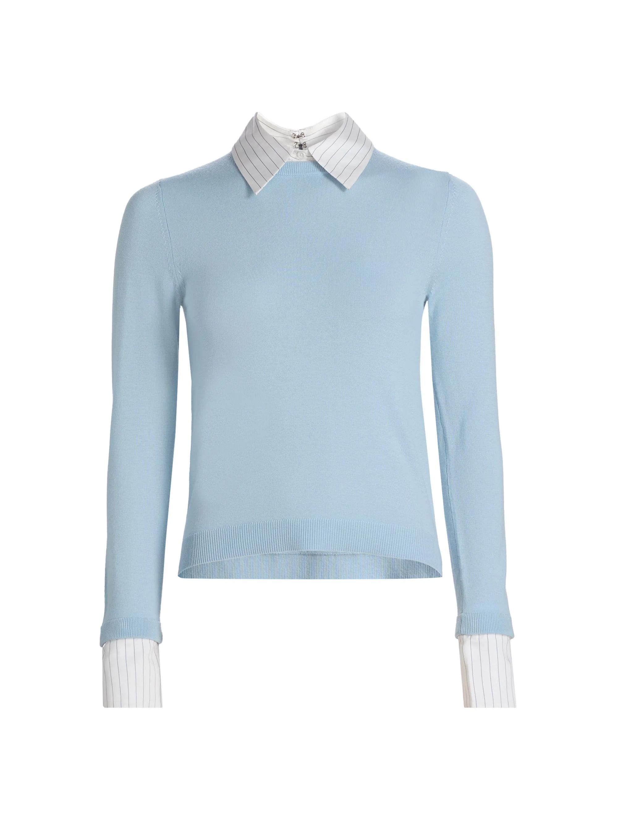 Women's Porla Stretch Wool Collared Sweater - Carolina Blue - 1