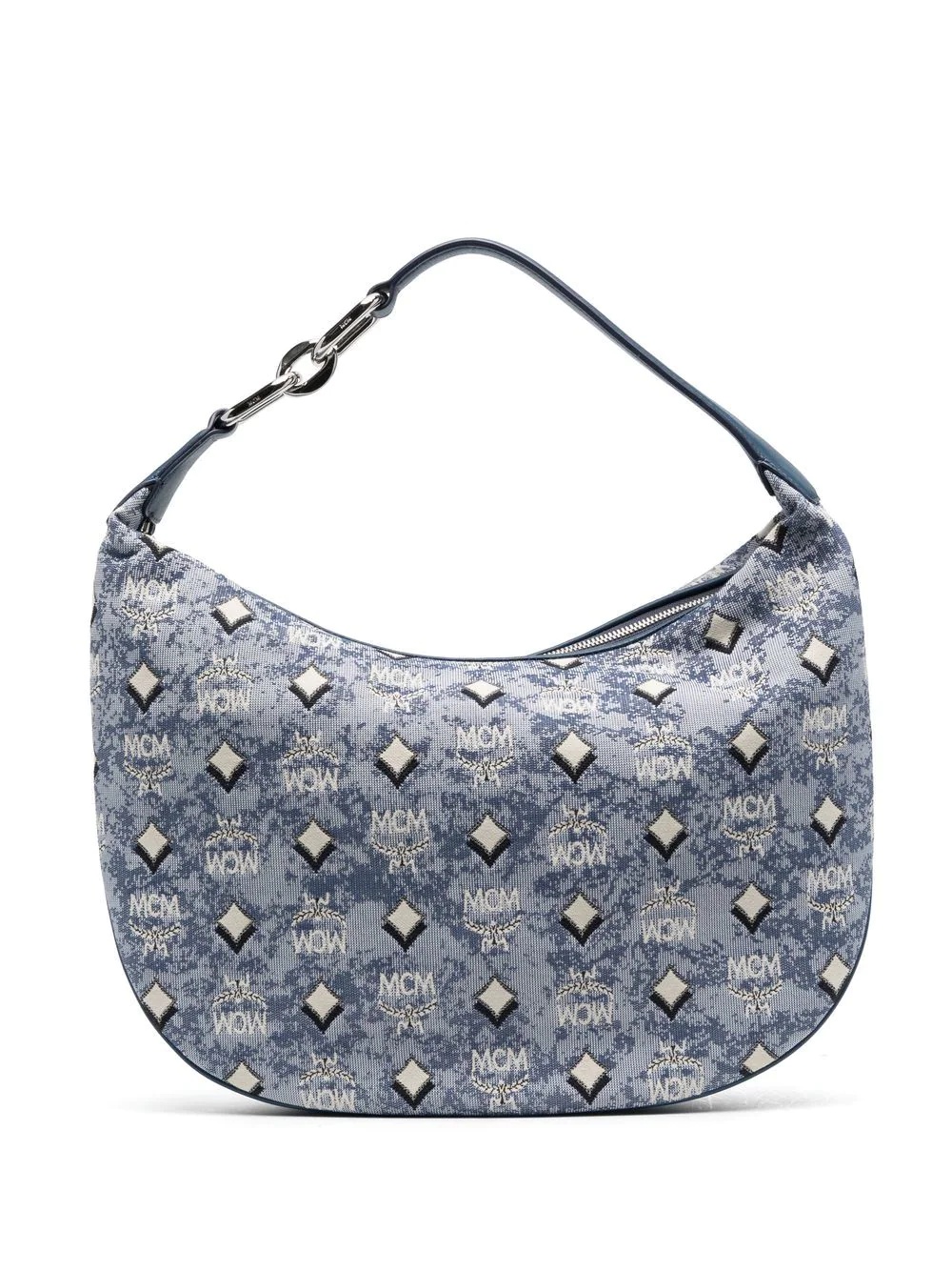 logo-jacquard shoulder bag - 1