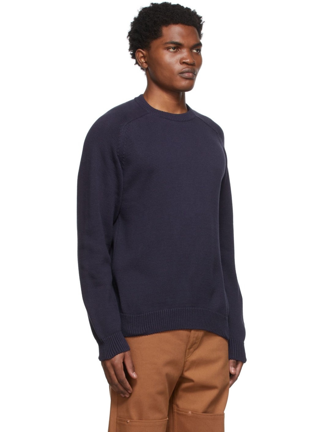 Noah Navy Cotton Sweater | REVERSIBLE