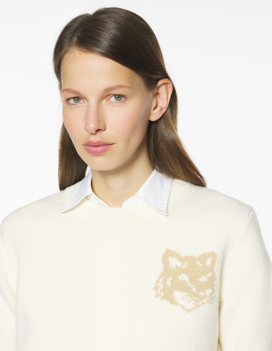 FOX HEAD INTARSIA MERINO JUMPER - 4