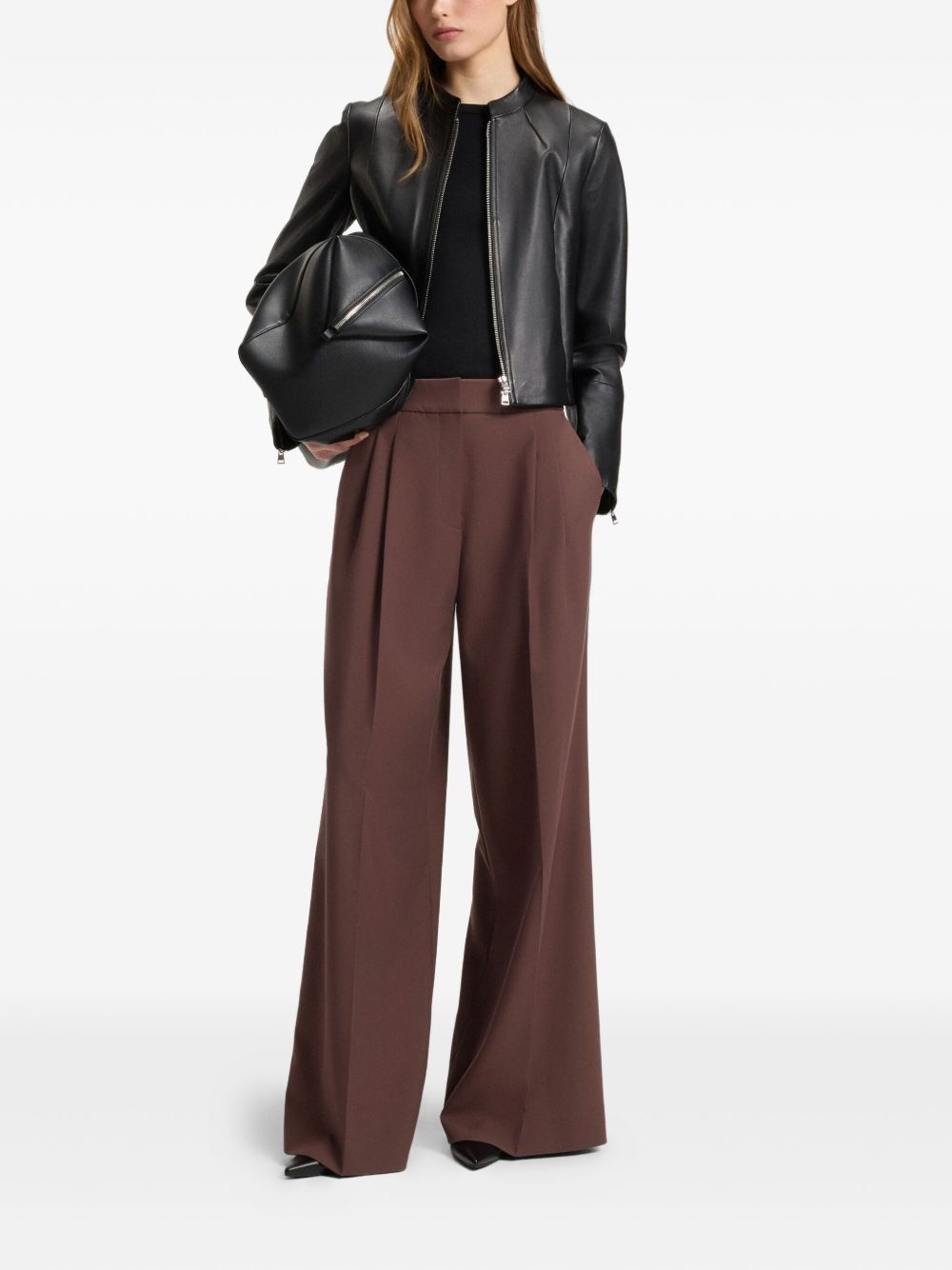 pleated wide-leg trousers - 2