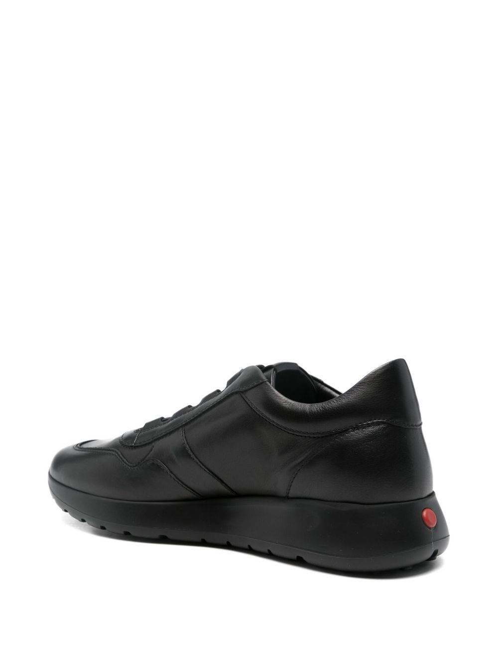 leather lace-up sneakers - 3