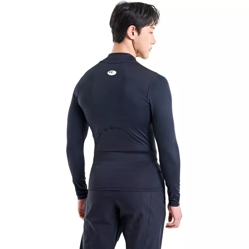 Men's HeatGear Mock Neck Long Sleeve Compression Shirt - 2