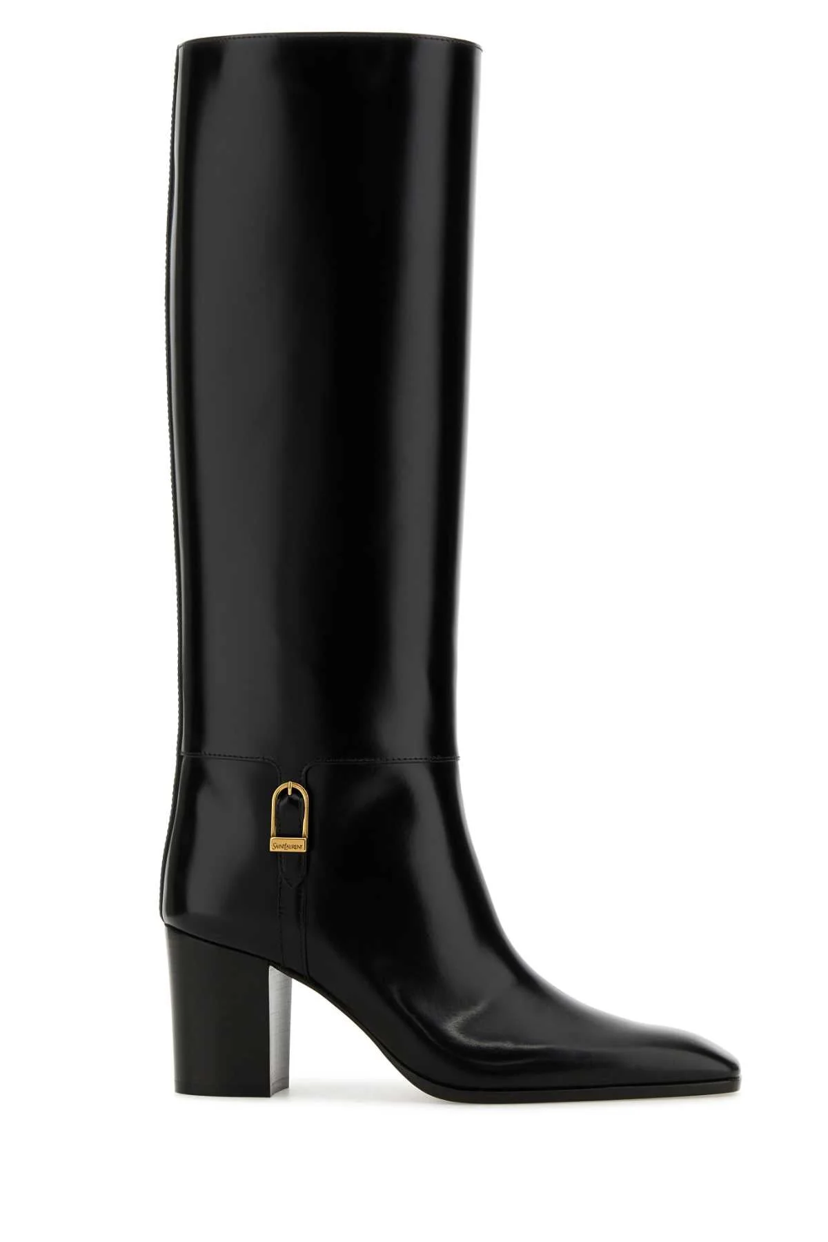 Saint Laurent Women Black Leather Julia 70 Boots - 1