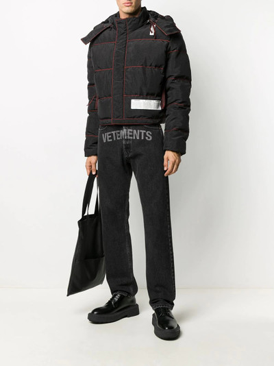 VETEMENTS logo print jeans outlook